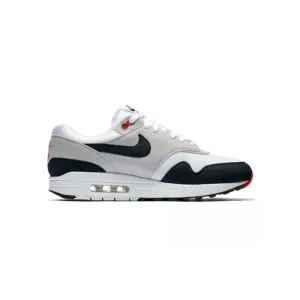 Air Max 1 Anniversary White Dark Obsidian University Red