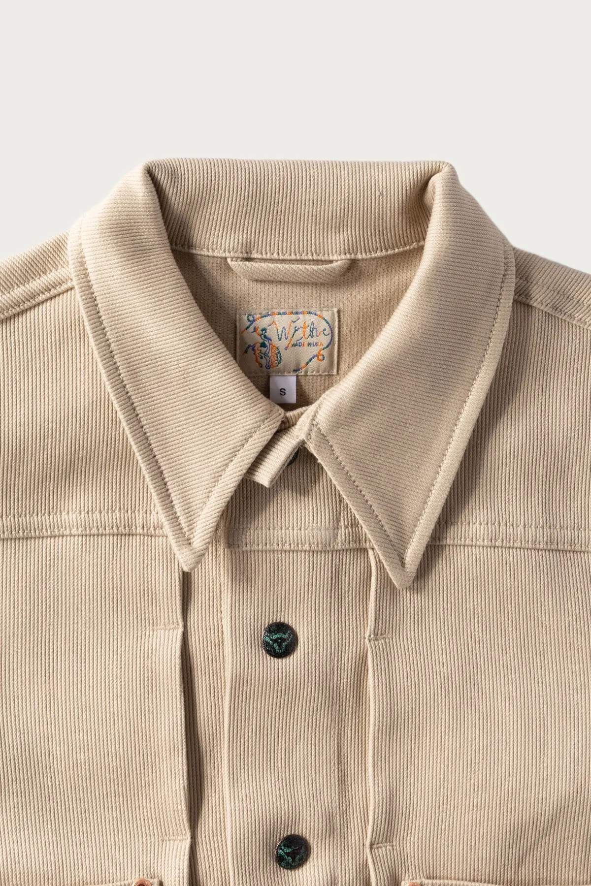 Bedford Cord Ranch Jacket w/ Embroidery - Off White