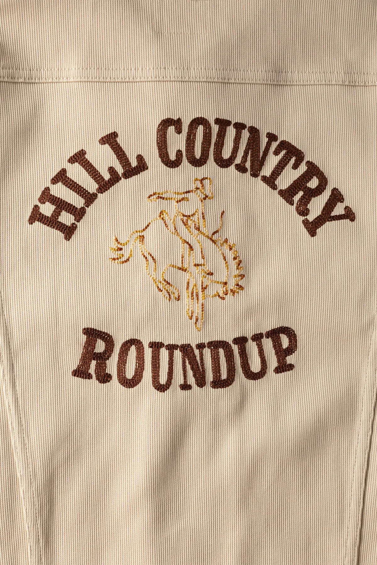 Bedford Cord Ranch Jacket w/ Embroidery - Off White