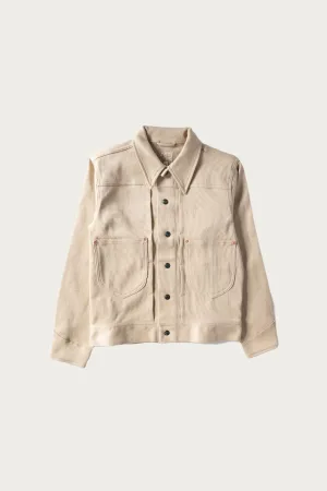Bedford Cord Ranch Jacket w/ Embroidery - Off White