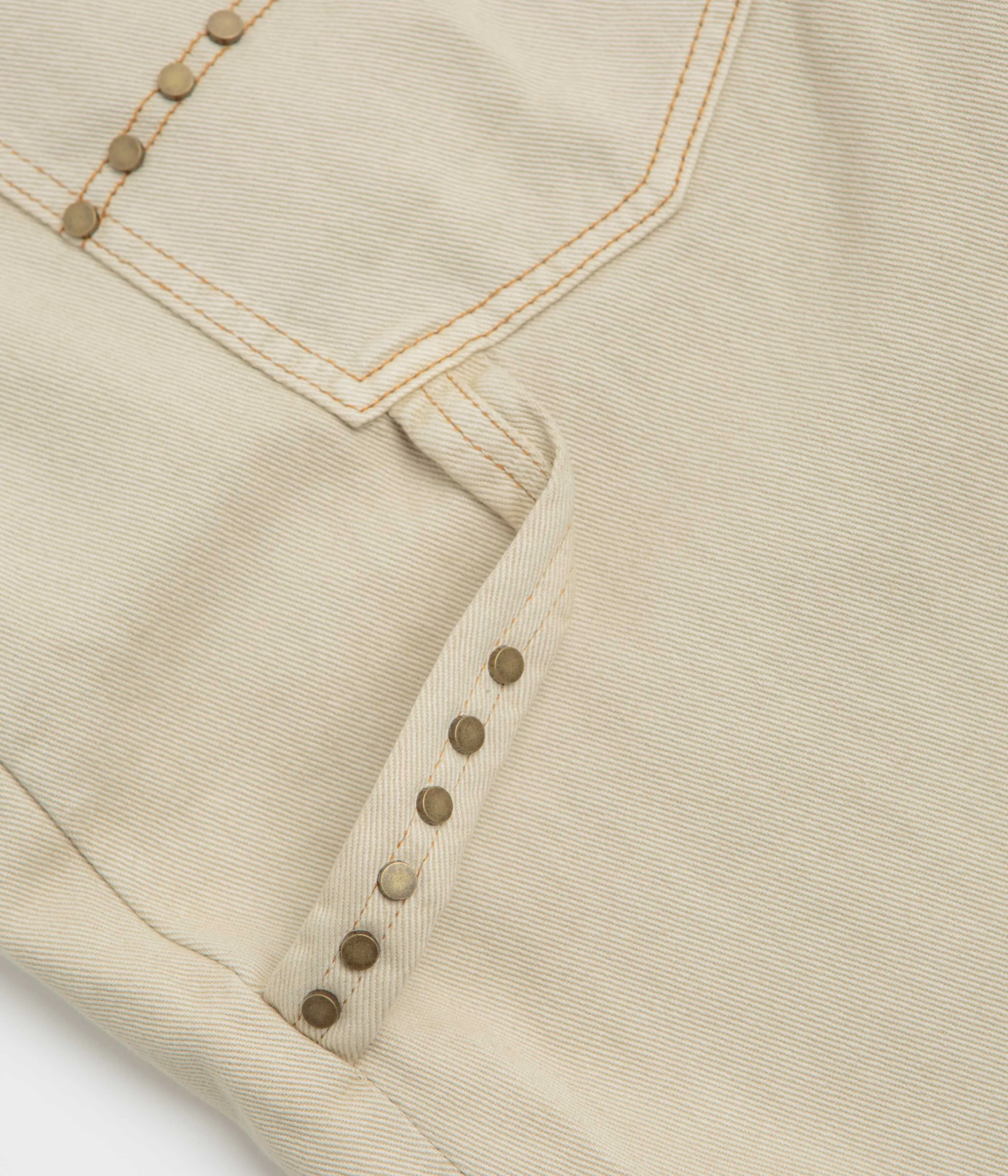 Butter Goods Rivet Denim Shorts - Bone