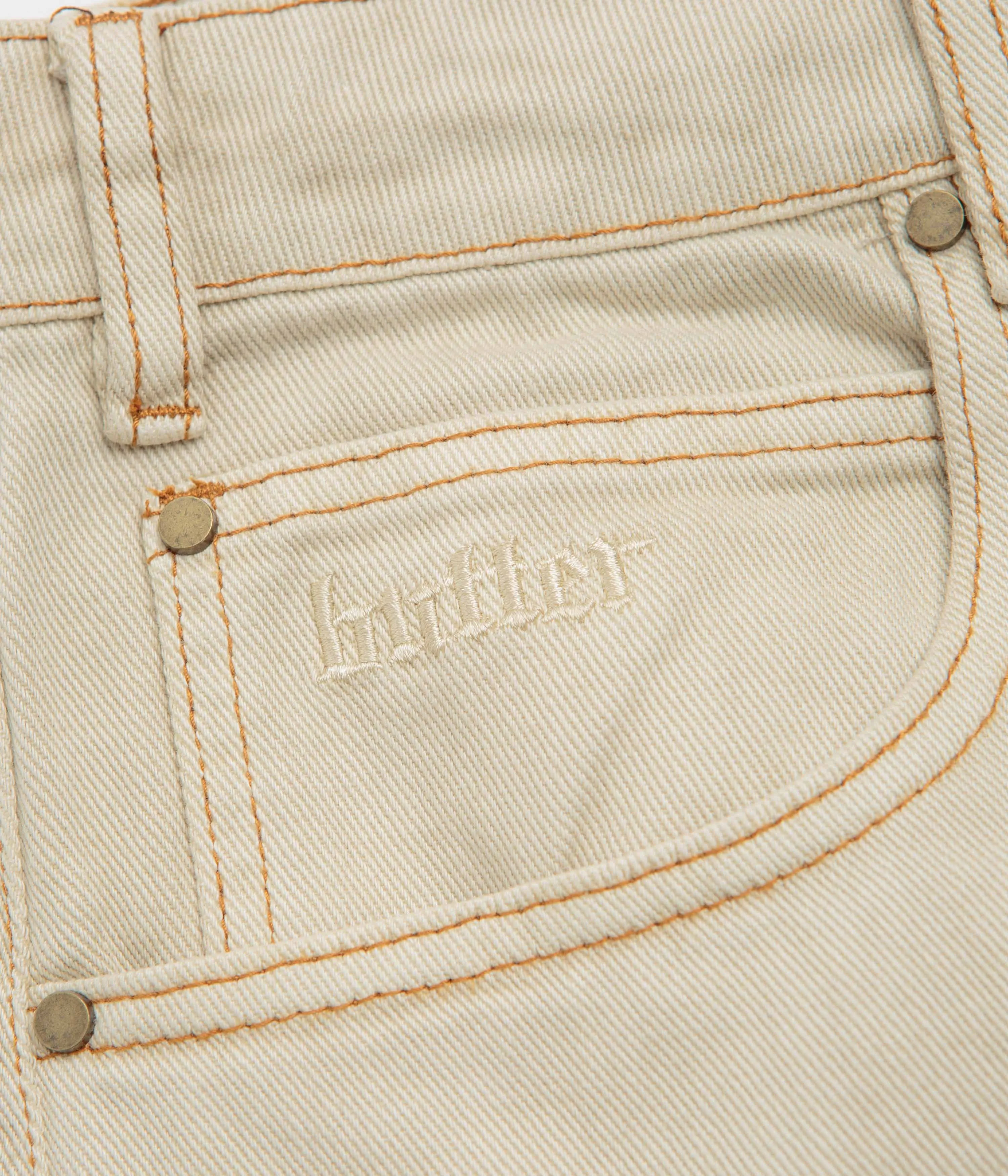 Butter Goods Rivet Denim Shorts - Bone
