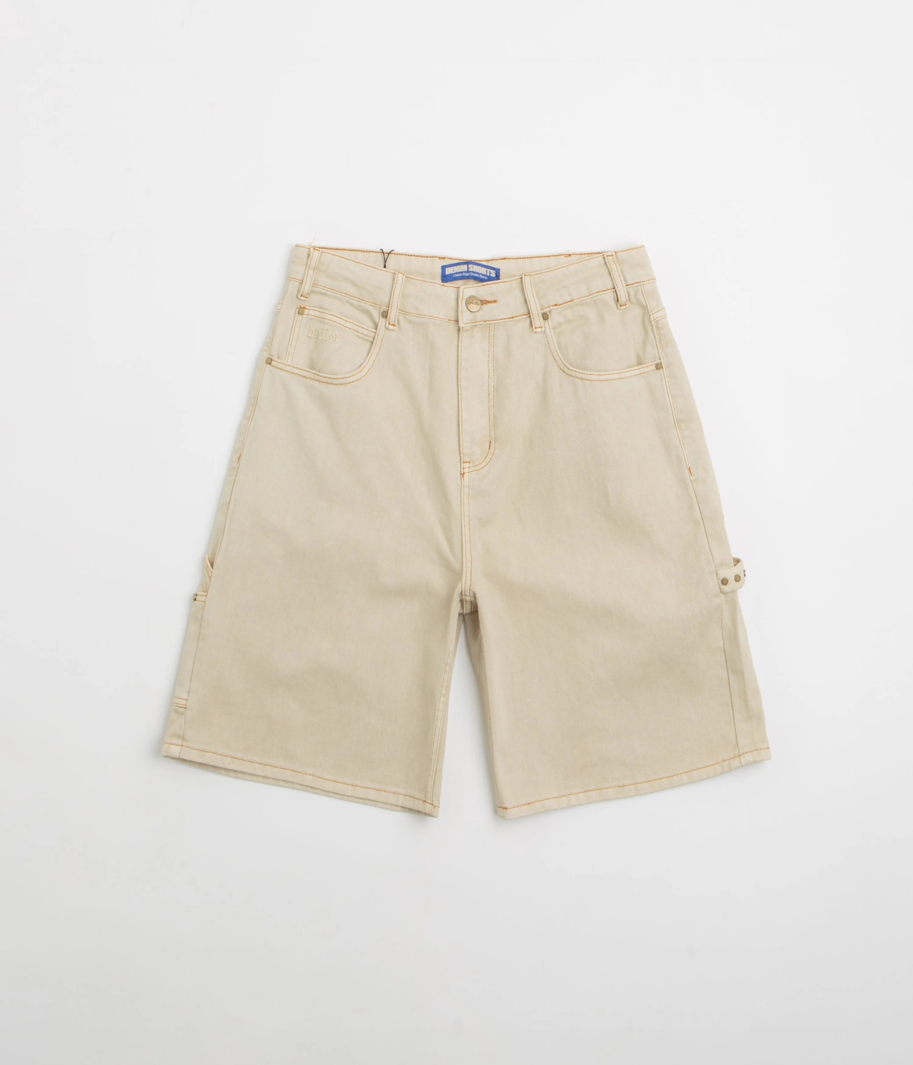 Butter Goods Rivet Denim Shorts - Bone