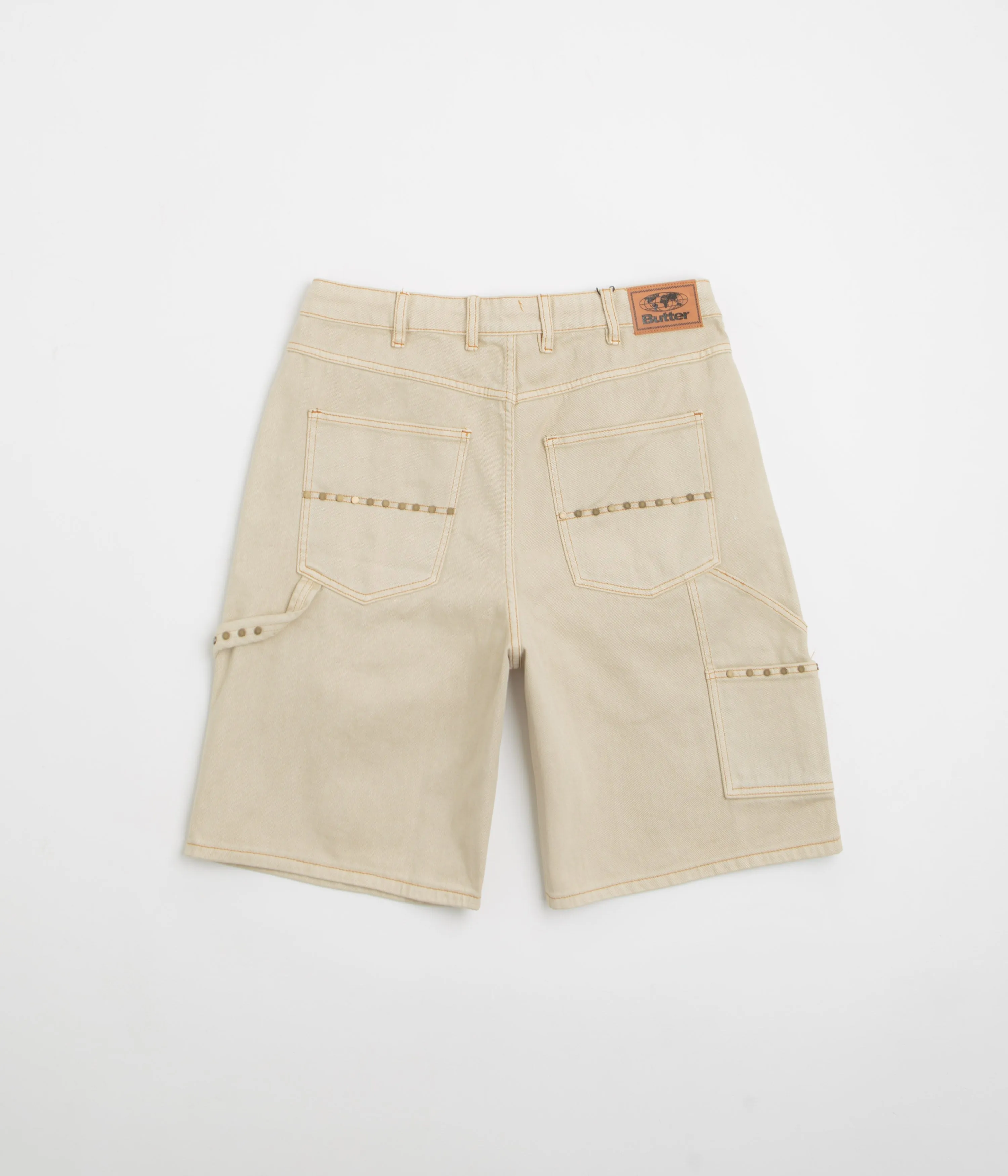 Butter Goods Rivet Denim Shorts - Bone