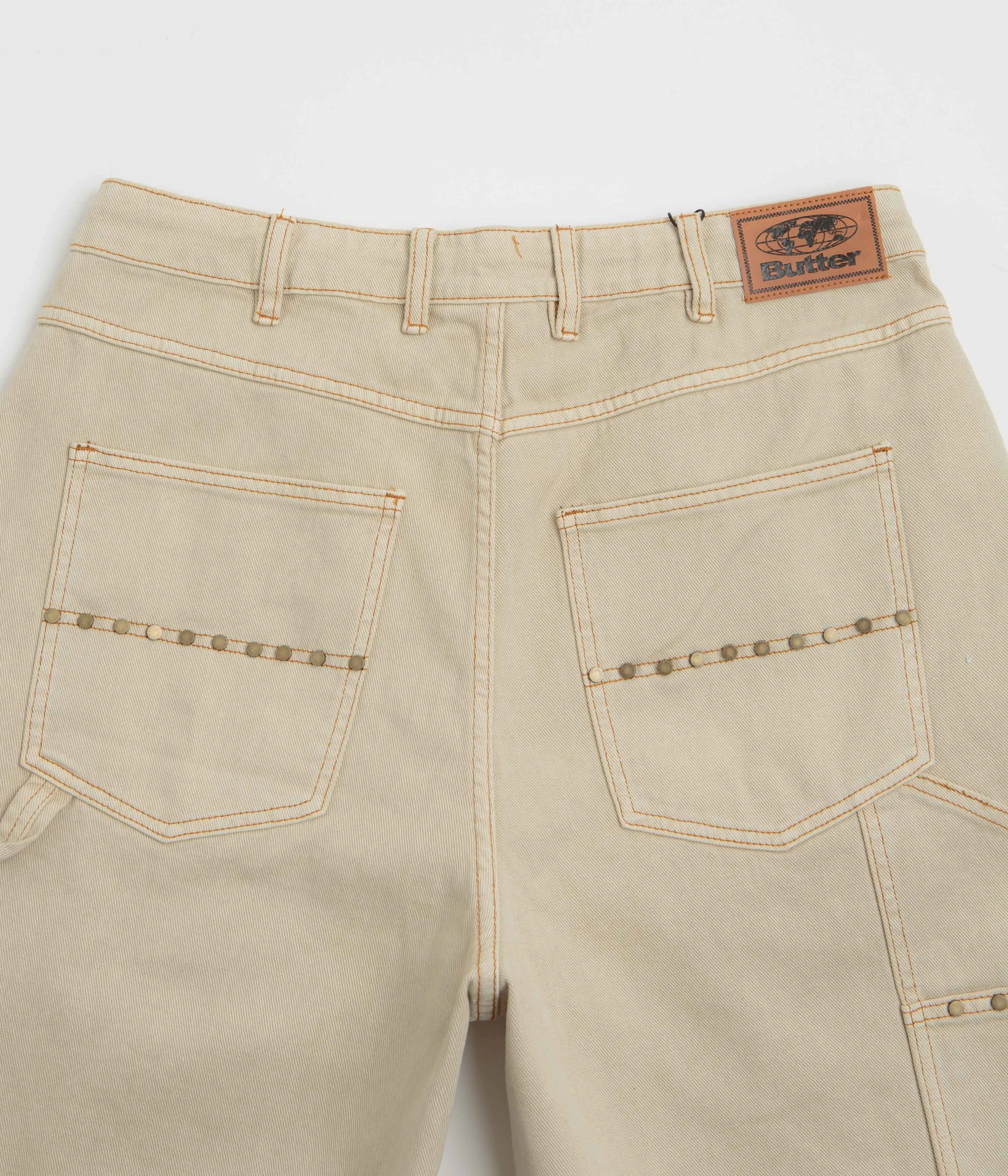 Butter Goods Rivet Denim Shorts - Bone