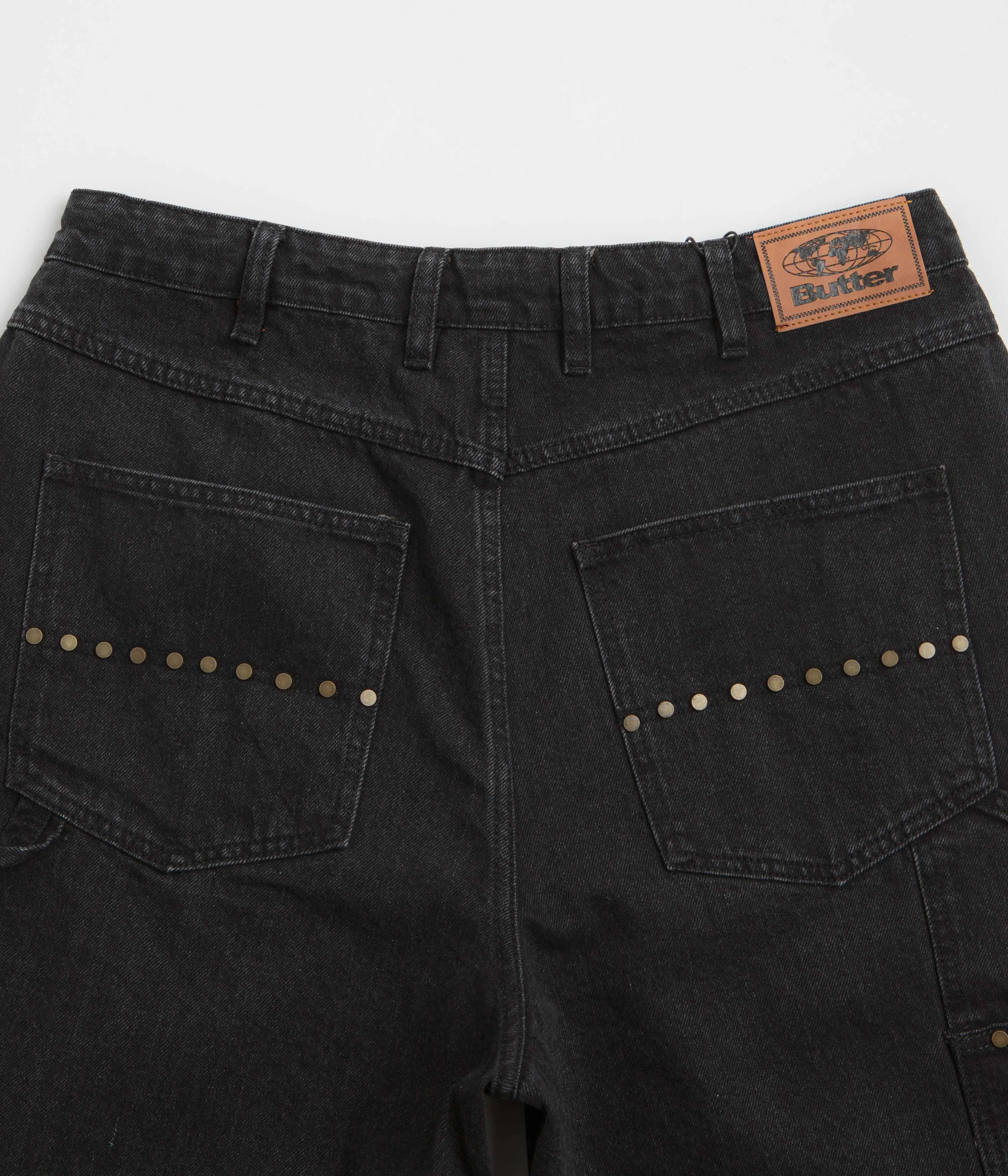 Butter Goods Rivet Denim Shorts - Washed Black