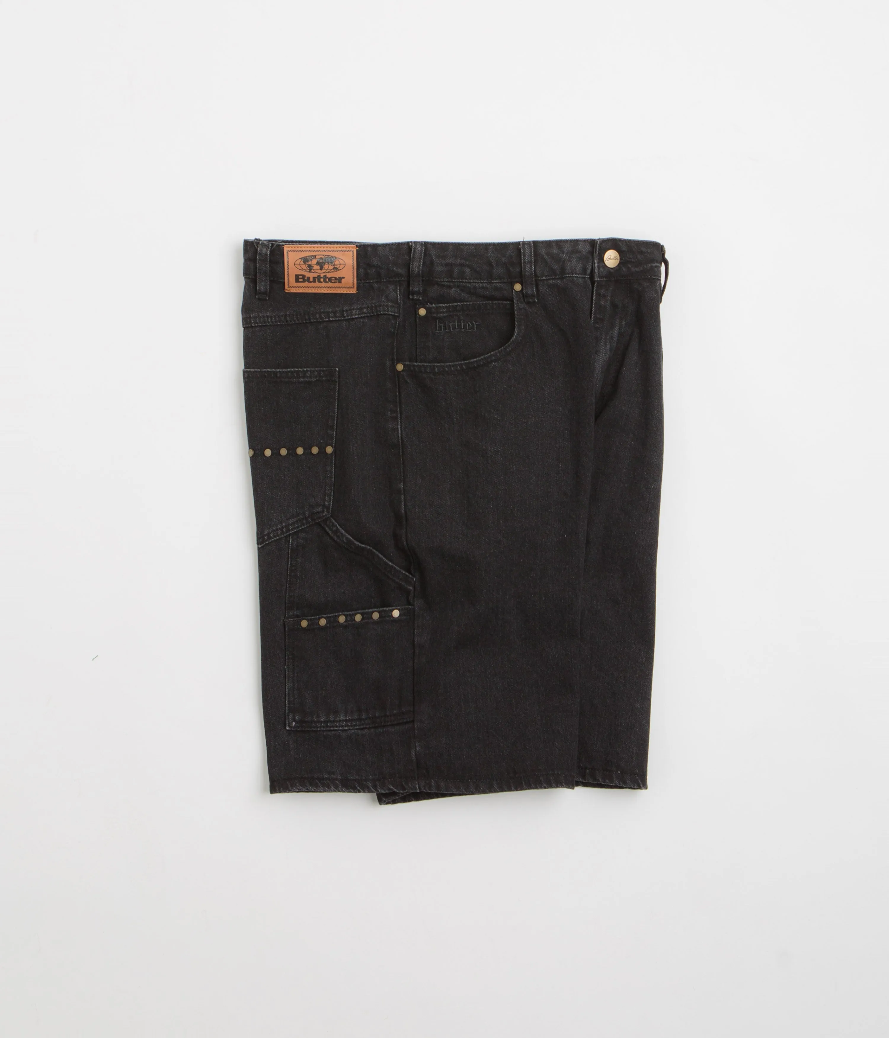 Butter Goods Rivet Denim Shorts - Washed Black