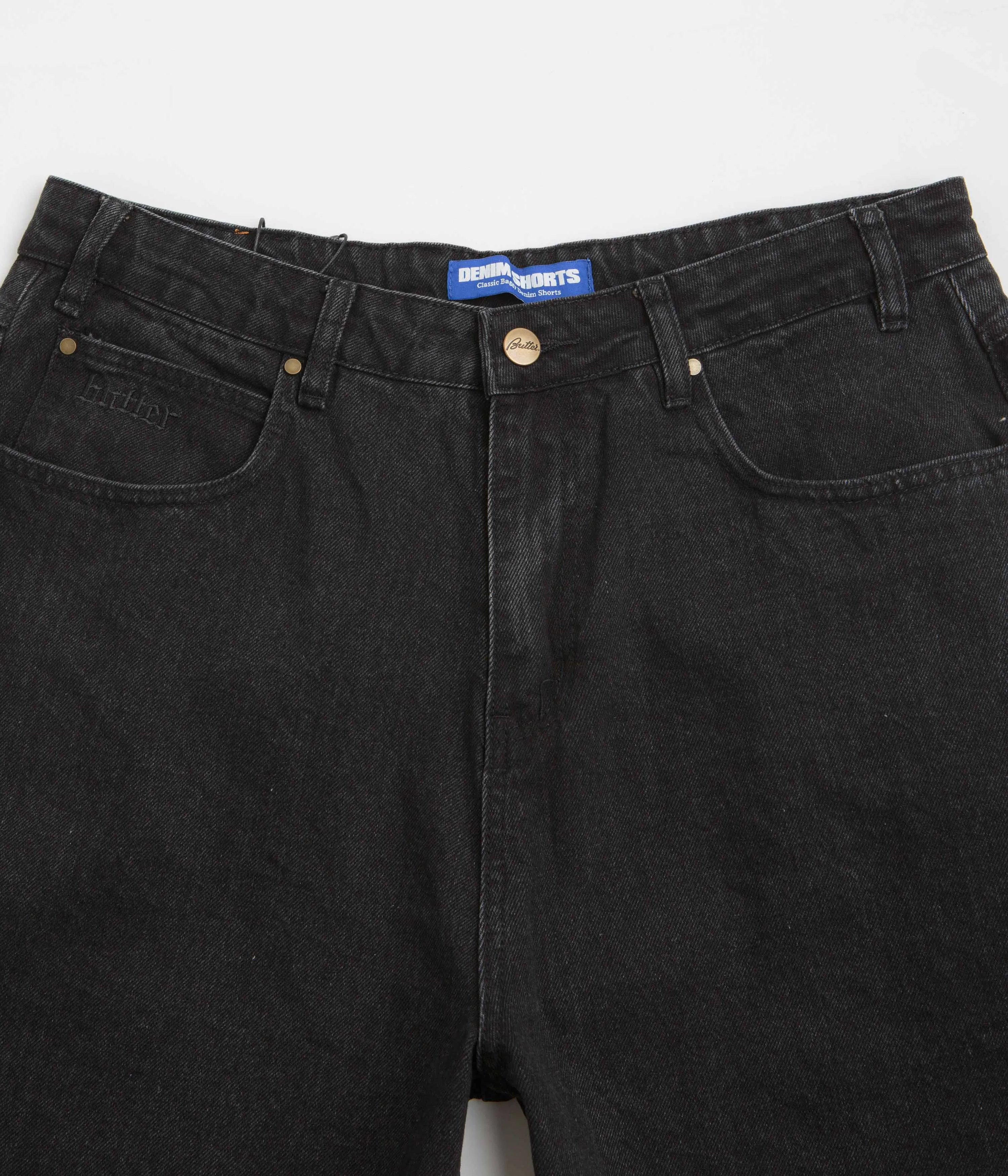 Butter Goods Rivet Denim Shorts - Washed Black