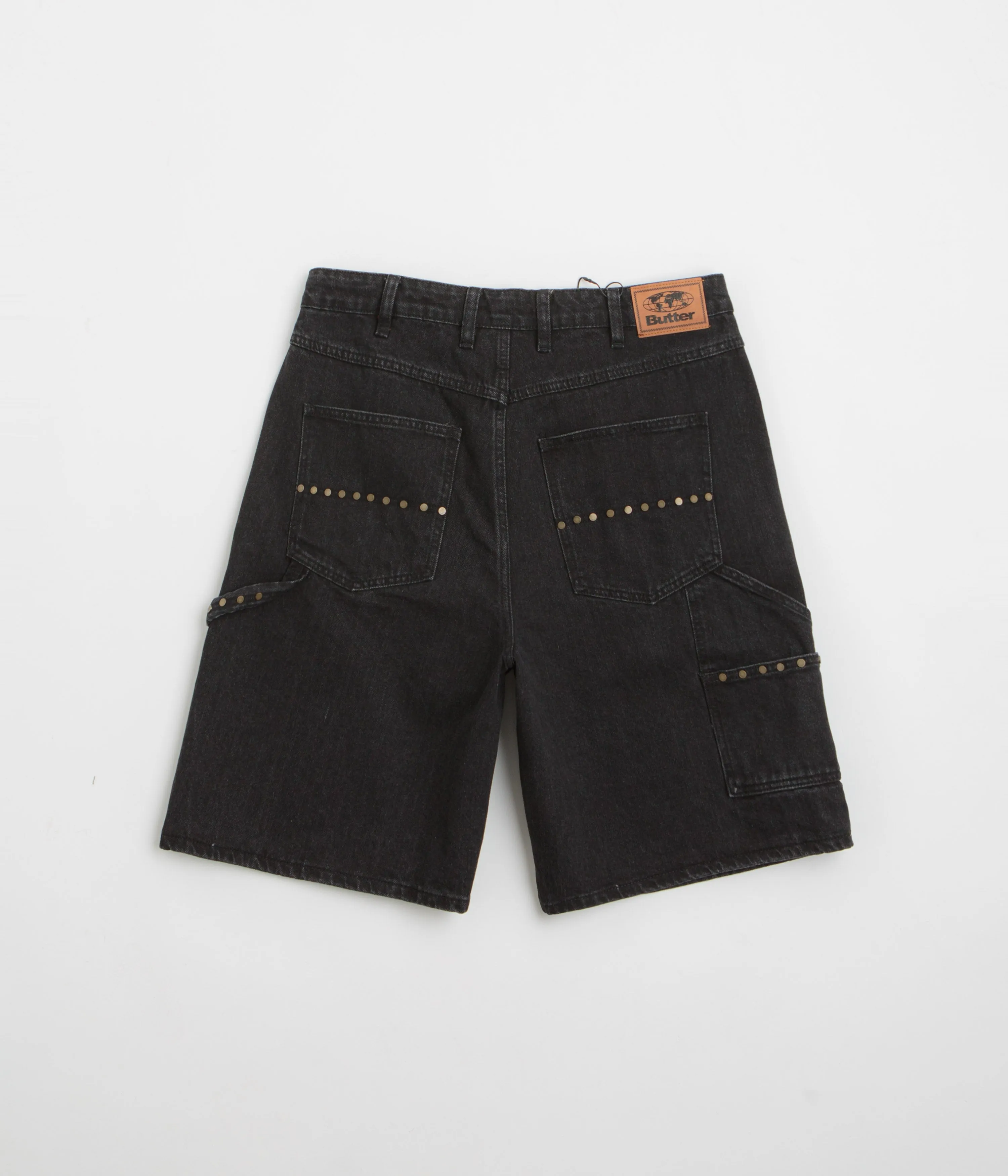 Butter Goods Rivet Denim Shorts - Washed Black