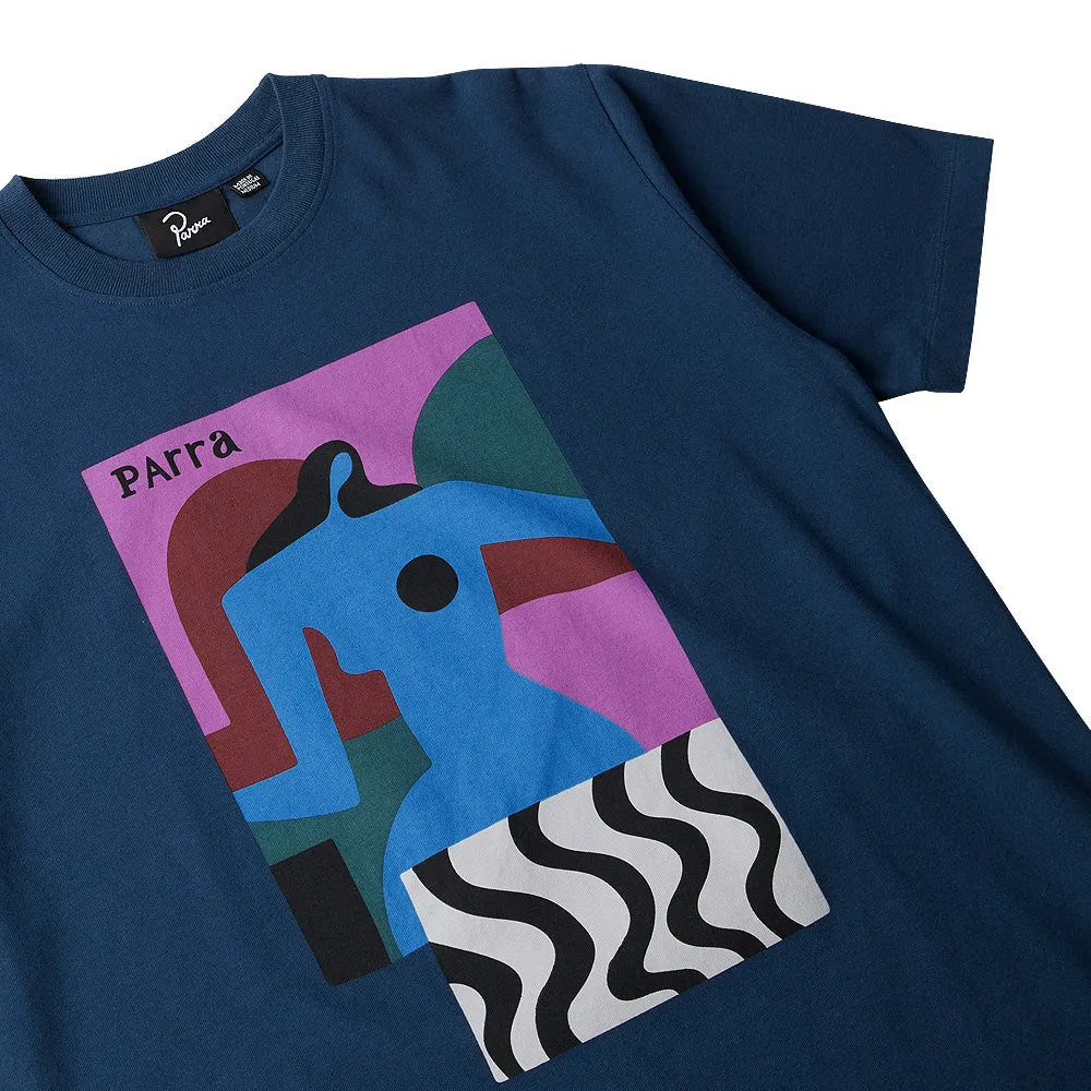 BY PARRA DISTORTION TABLE T-SHIRT // NAVY BLUE