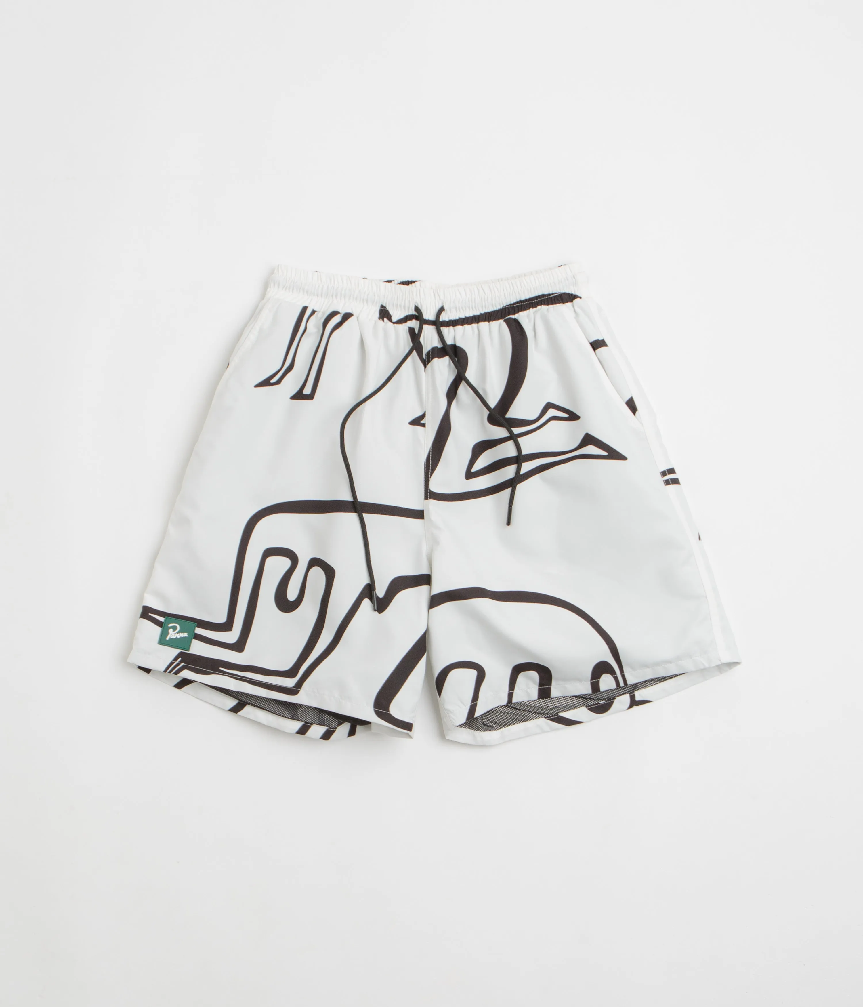 by Parra Yoga Walks Swim Shorts - White