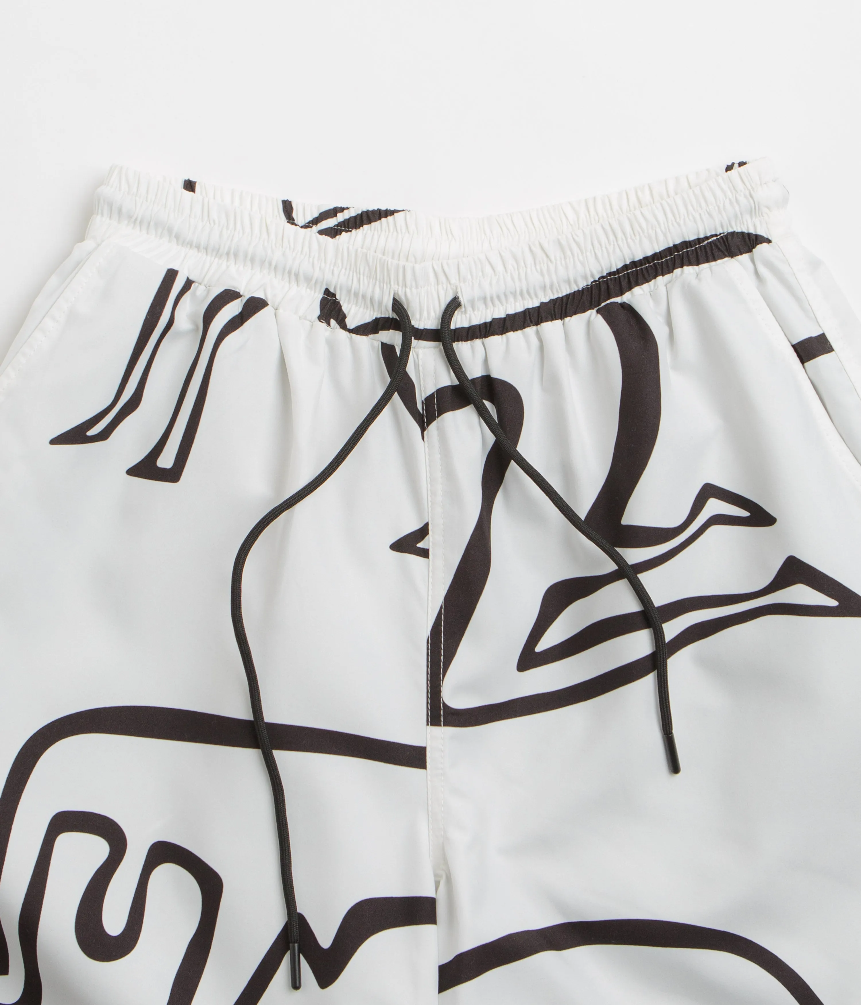 by Parra Yoga Walks Swim Shorts - White