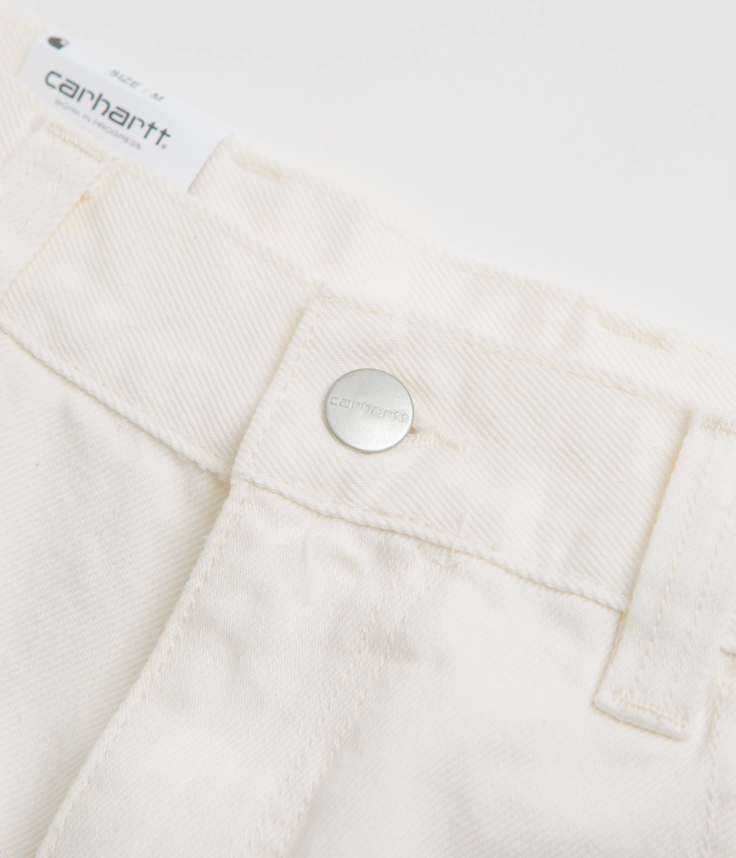 Carhartt Brandon Shorts - White Rinsed