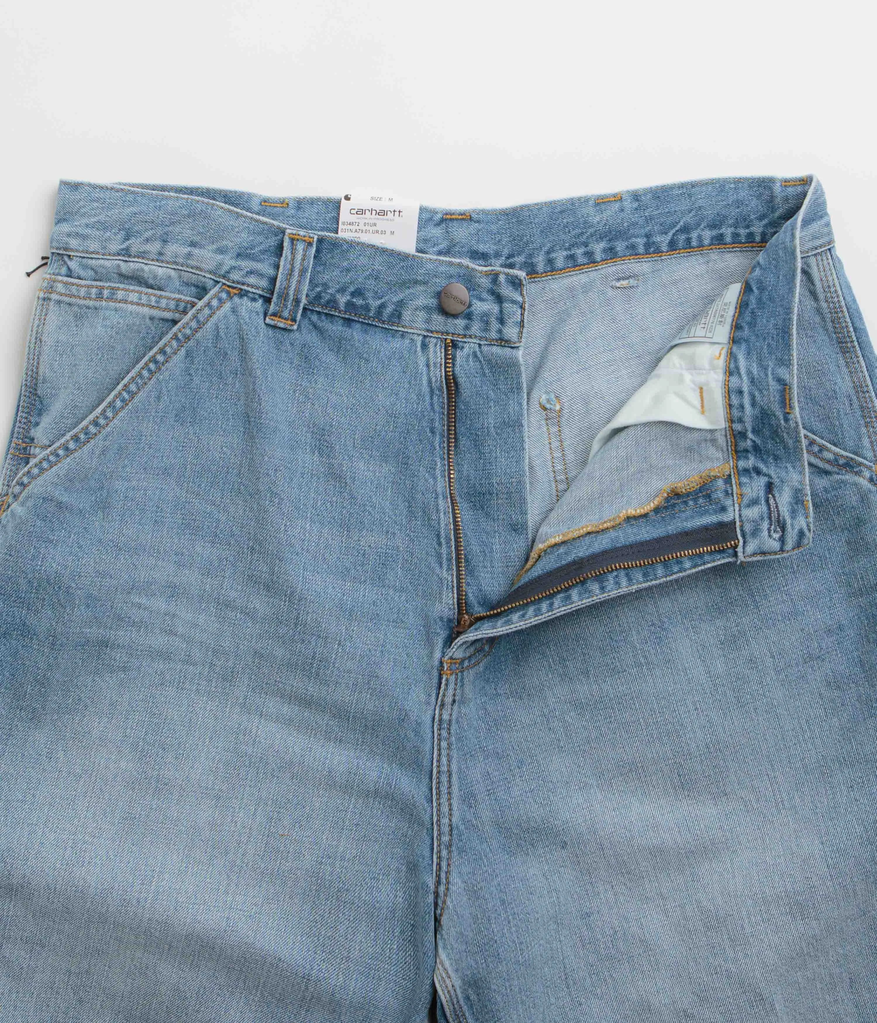 Carhartt OG Single Knee Shorts - Blue Burst Washed