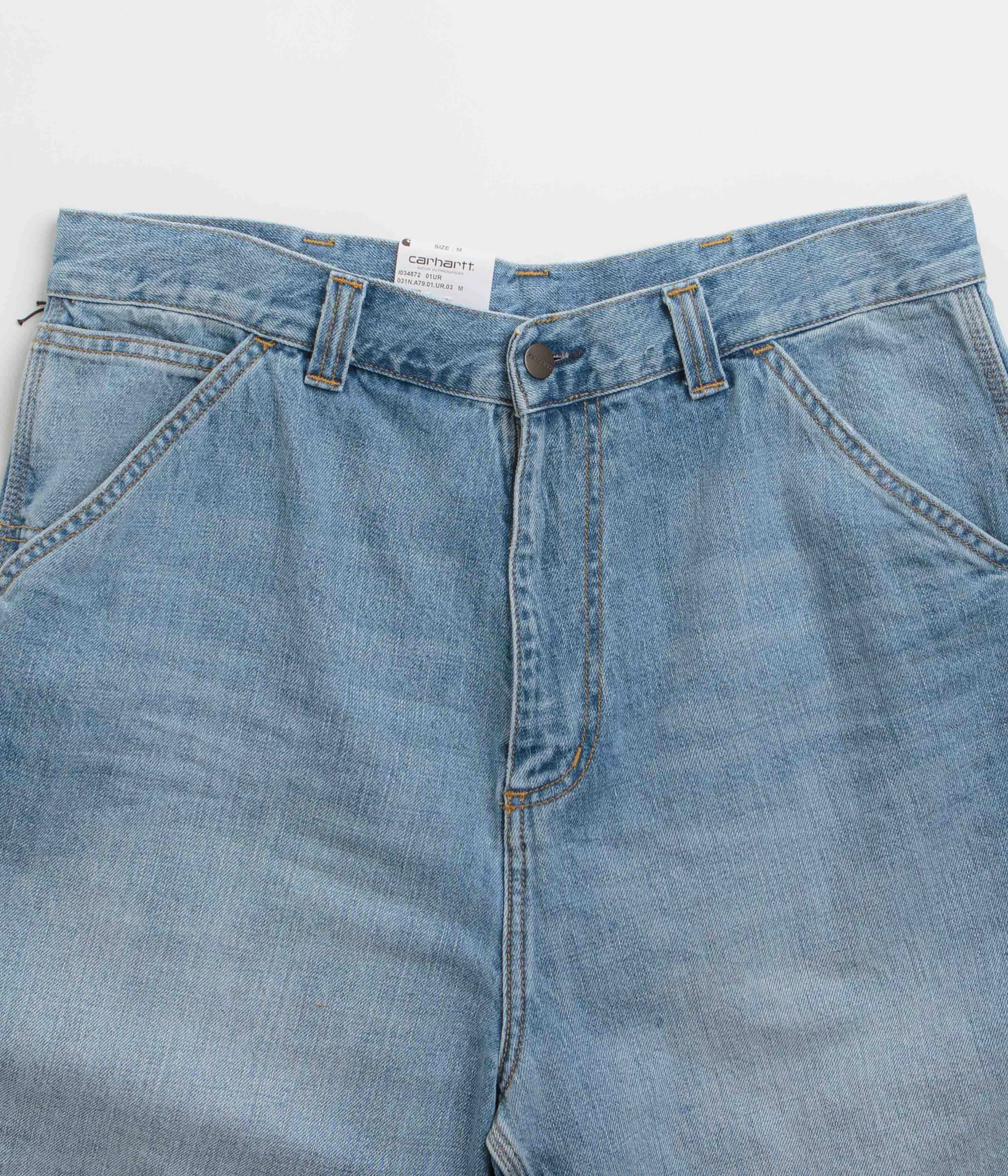 Carhartt OG Single Knee Shorts - Blue Burst Washed