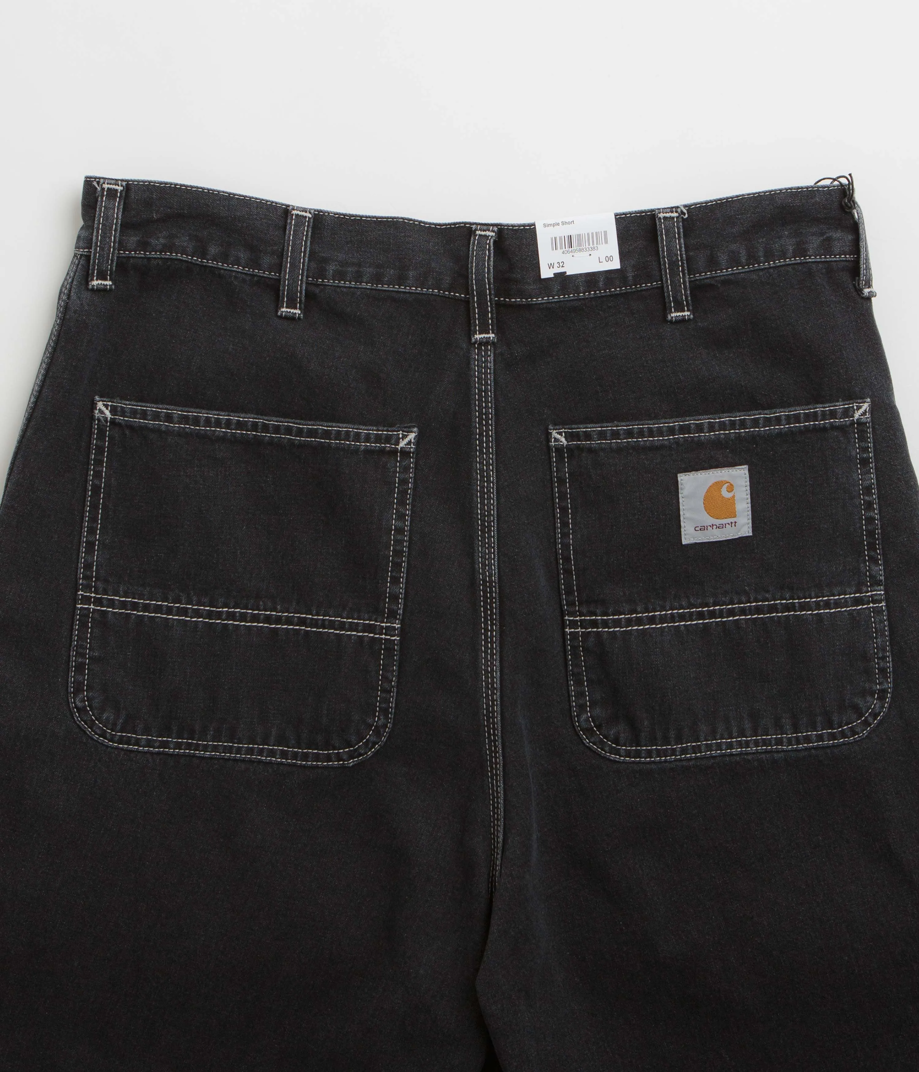 Carhartt Simple Shorts - Black Stone Washed