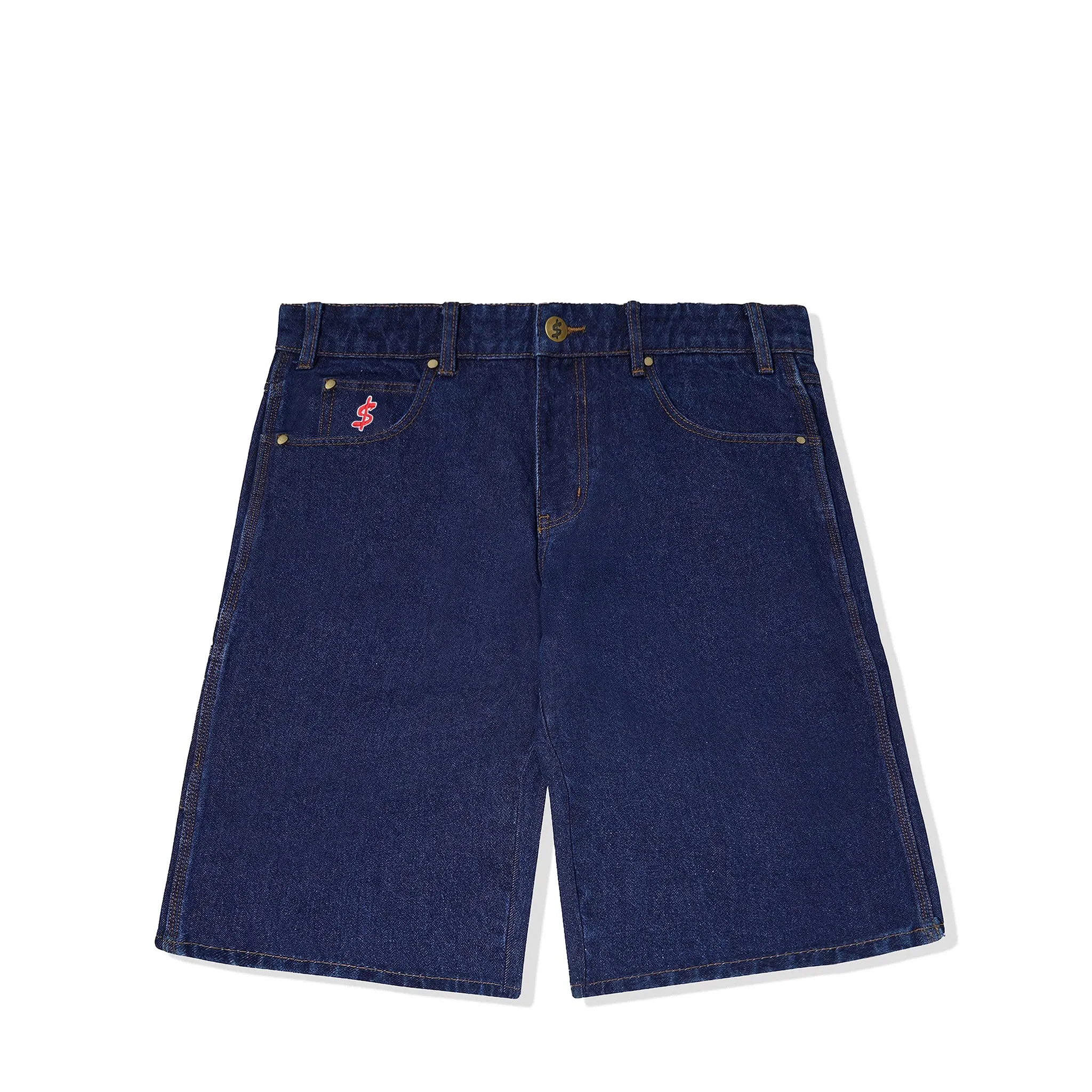 Cash Only Logo Denim Shorts Raw Indigo Sale
