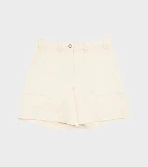 Cotton Canvas Shorts Off-white
