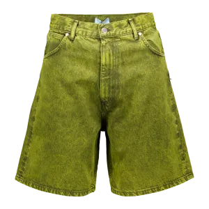 Embroidered Dove @ Back Denim Shorts