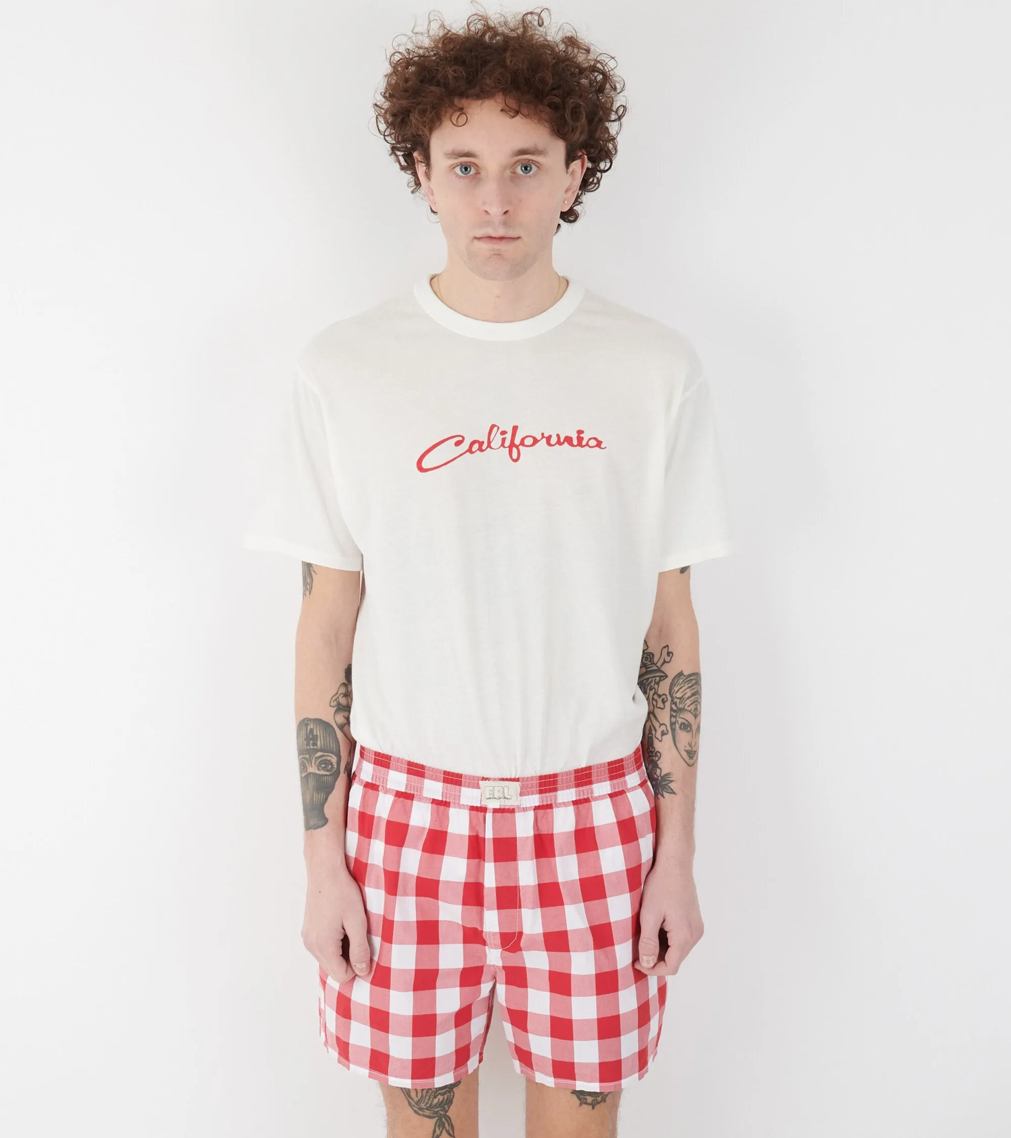 Gingham Check Boxers Red/White