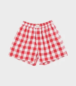 Gingham Check Boxers Red/White