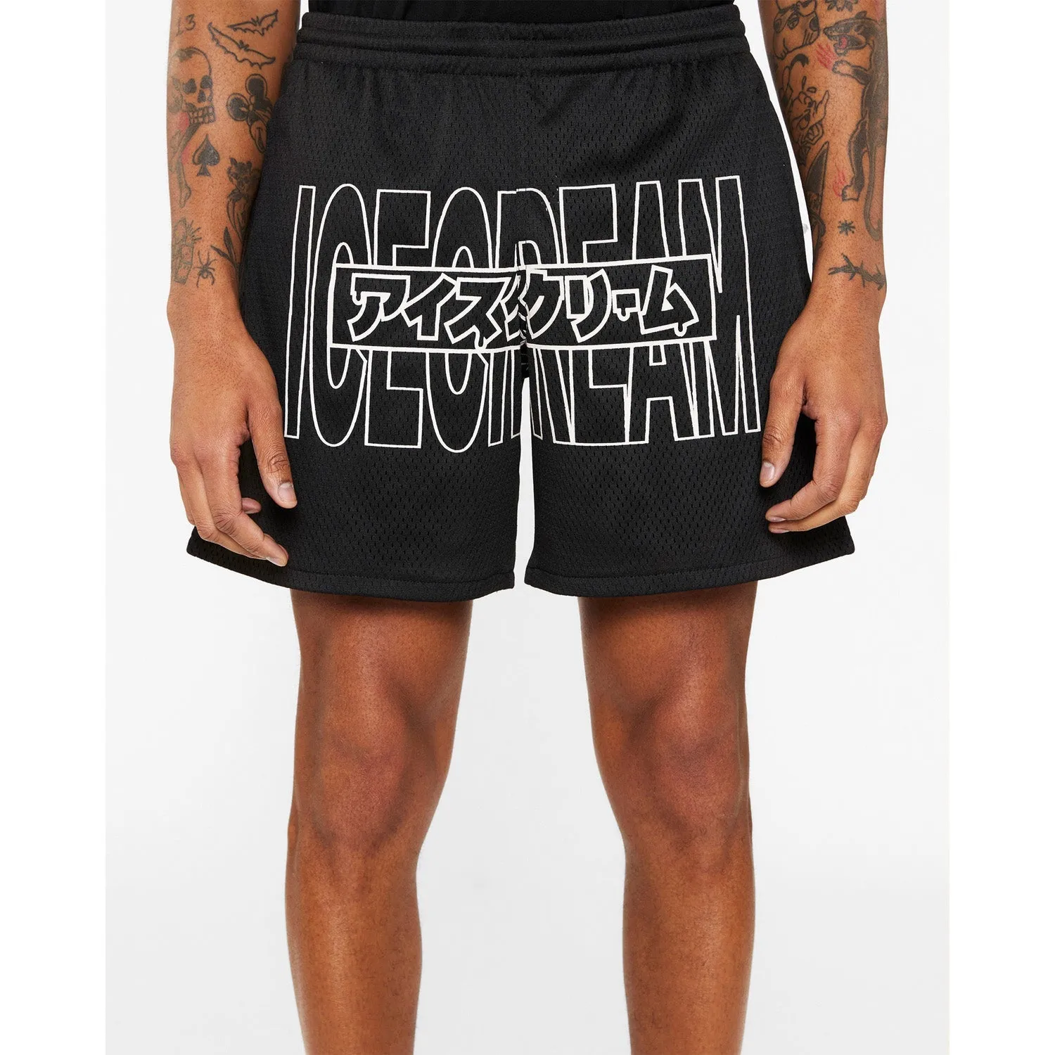 ICECREAM Men Katakana Shorts Black
