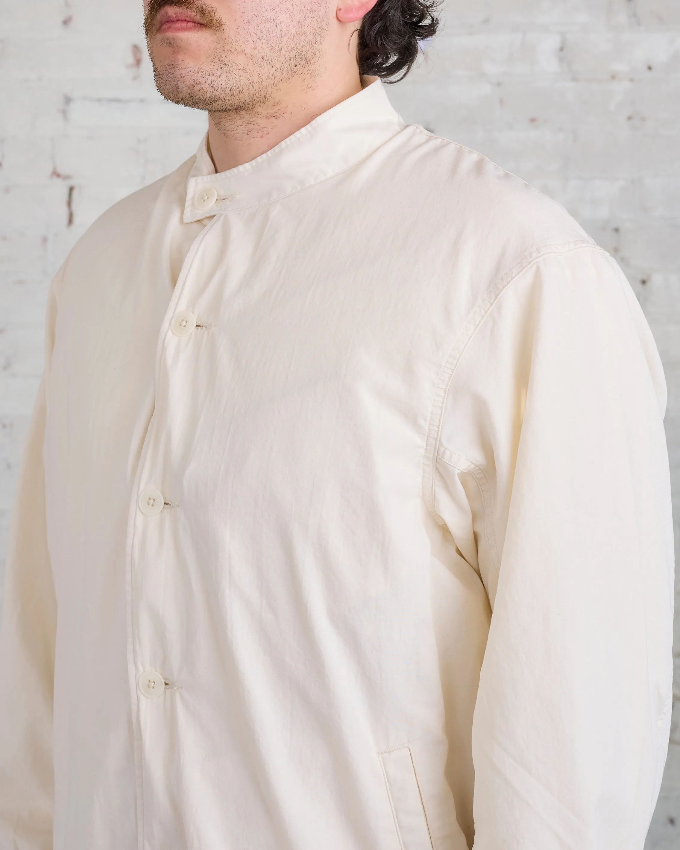 nanamica Band Collar Jacket Ecru