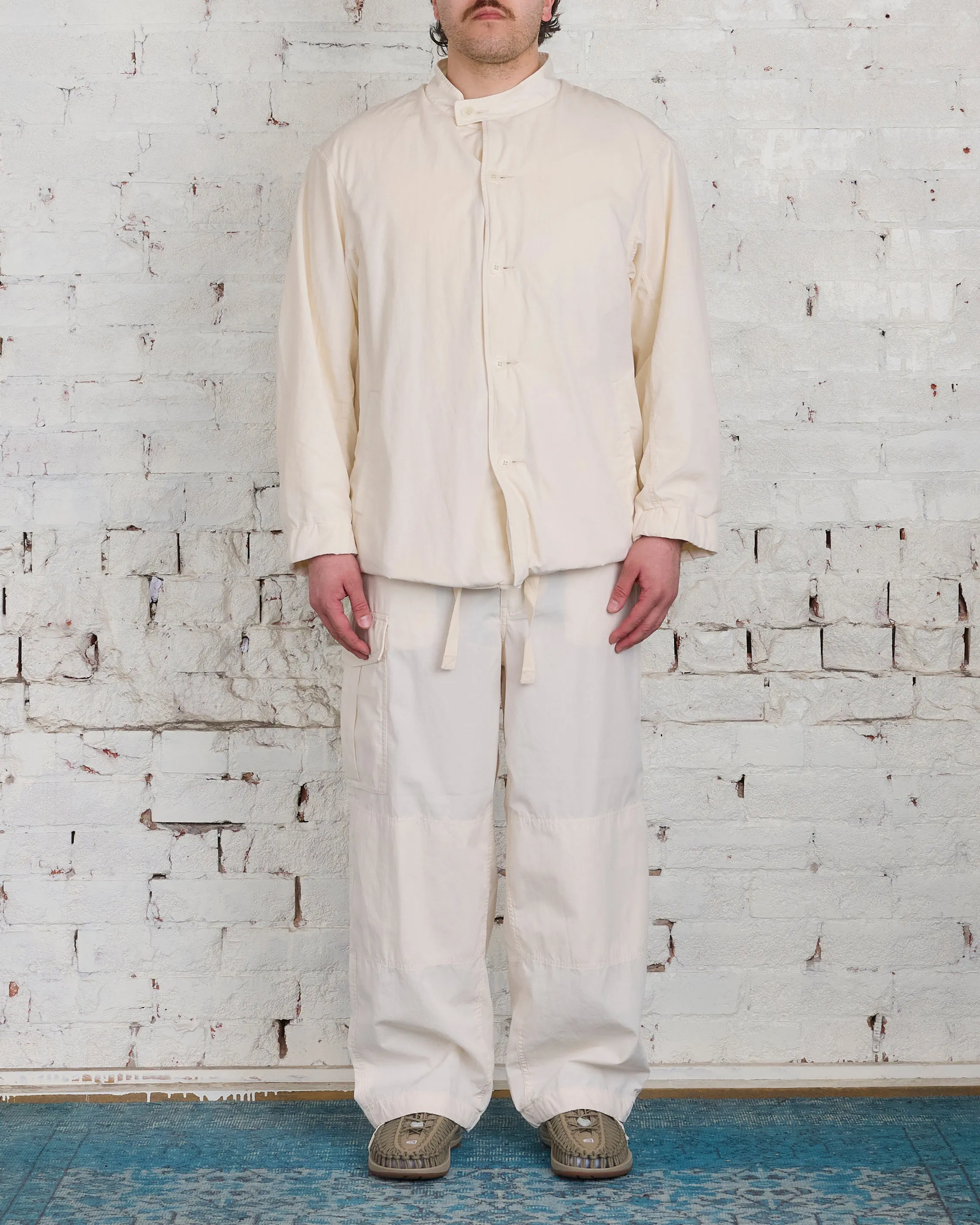 nanamica Band Collar Jacket Ecru