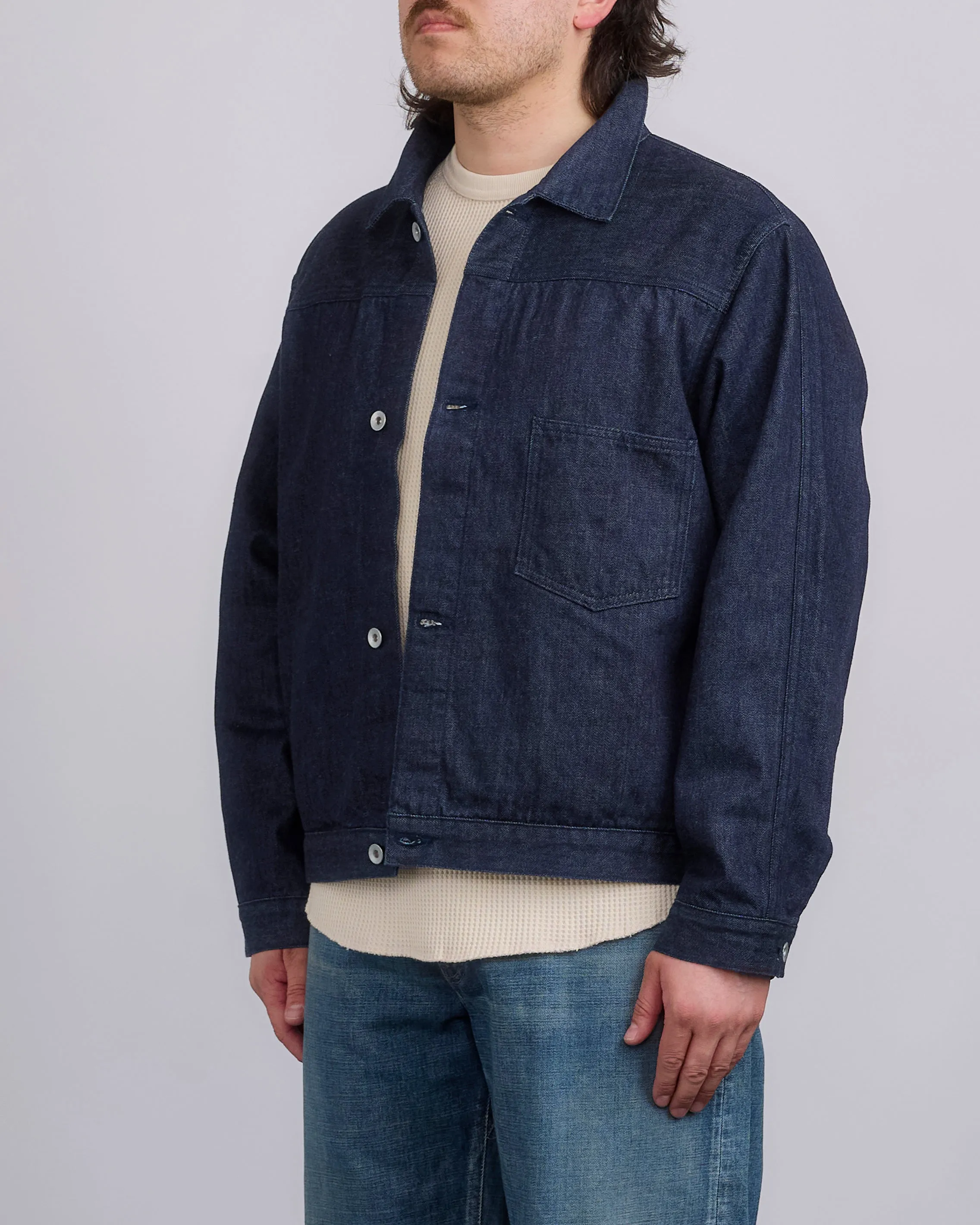 nanamica Short Denim Slub Yarn Jacket Indigo