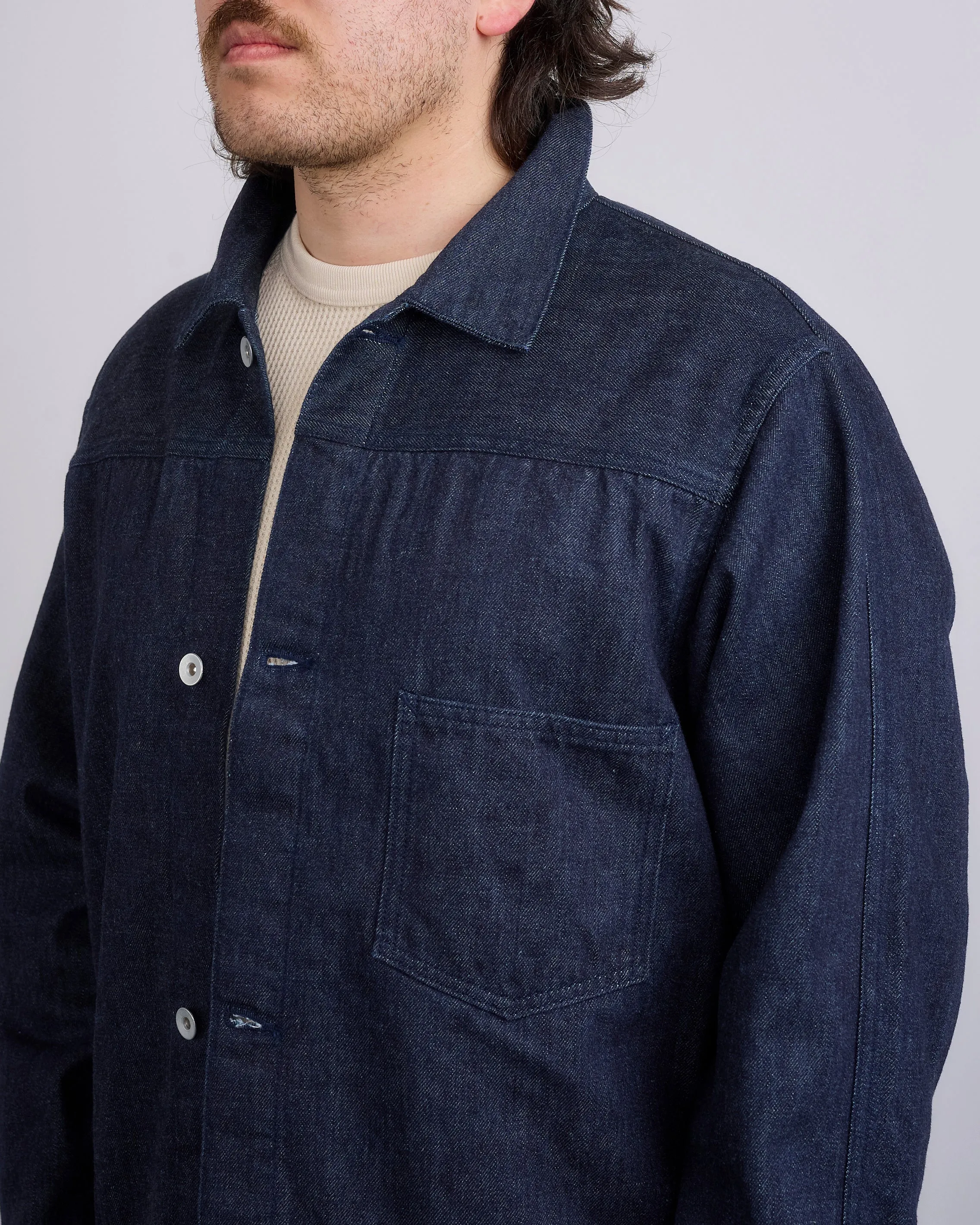 nanamica Short Denim Slub Yarn Jacket Indigo