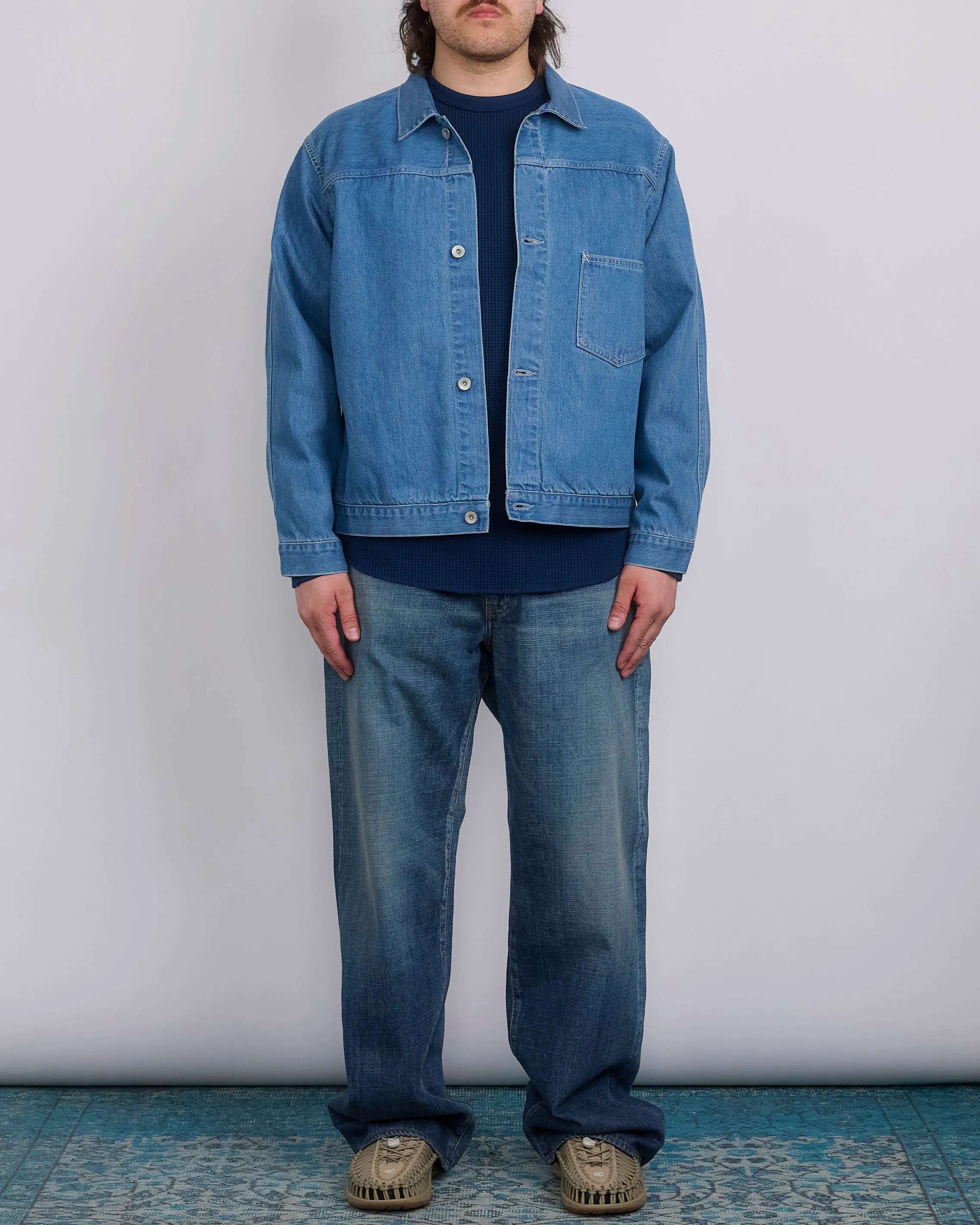 nanamica Short Denim Slub Yarn Jacket Light Indigo