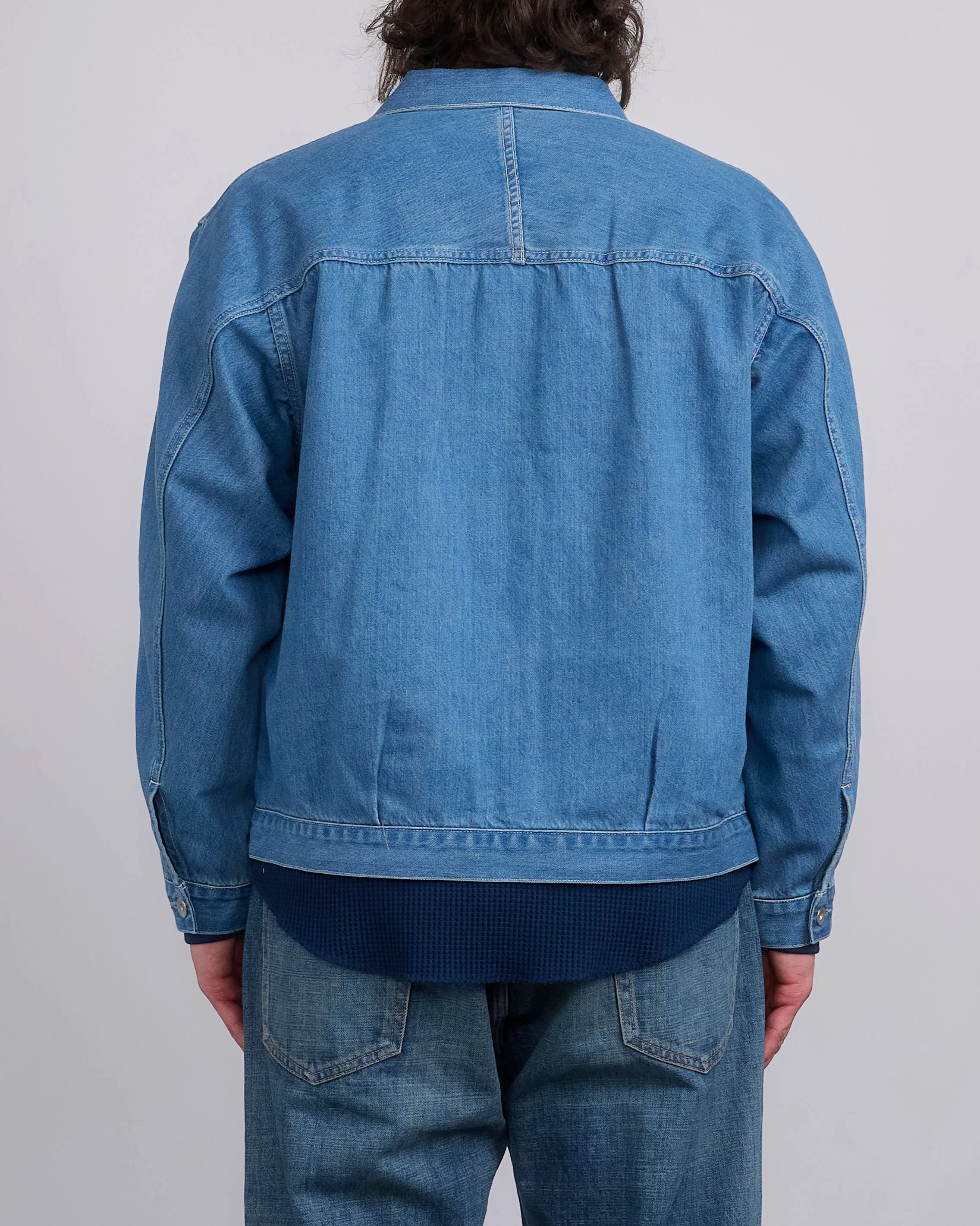 nanamica Short Denim Slub Yarn Jacket Light Indigo