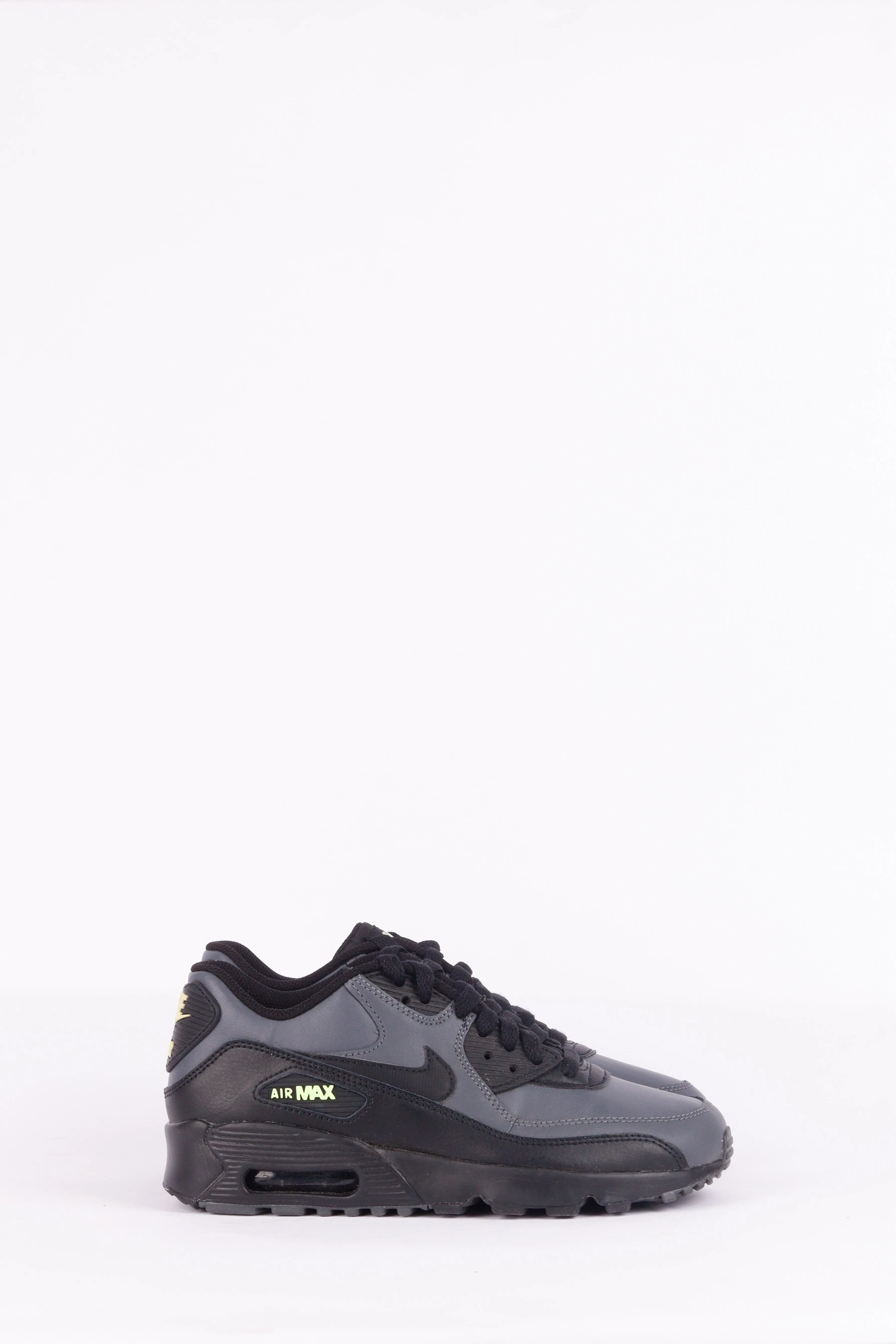 Nike Air Max 90 Leather 'Dark Grey Black' GS (2019)