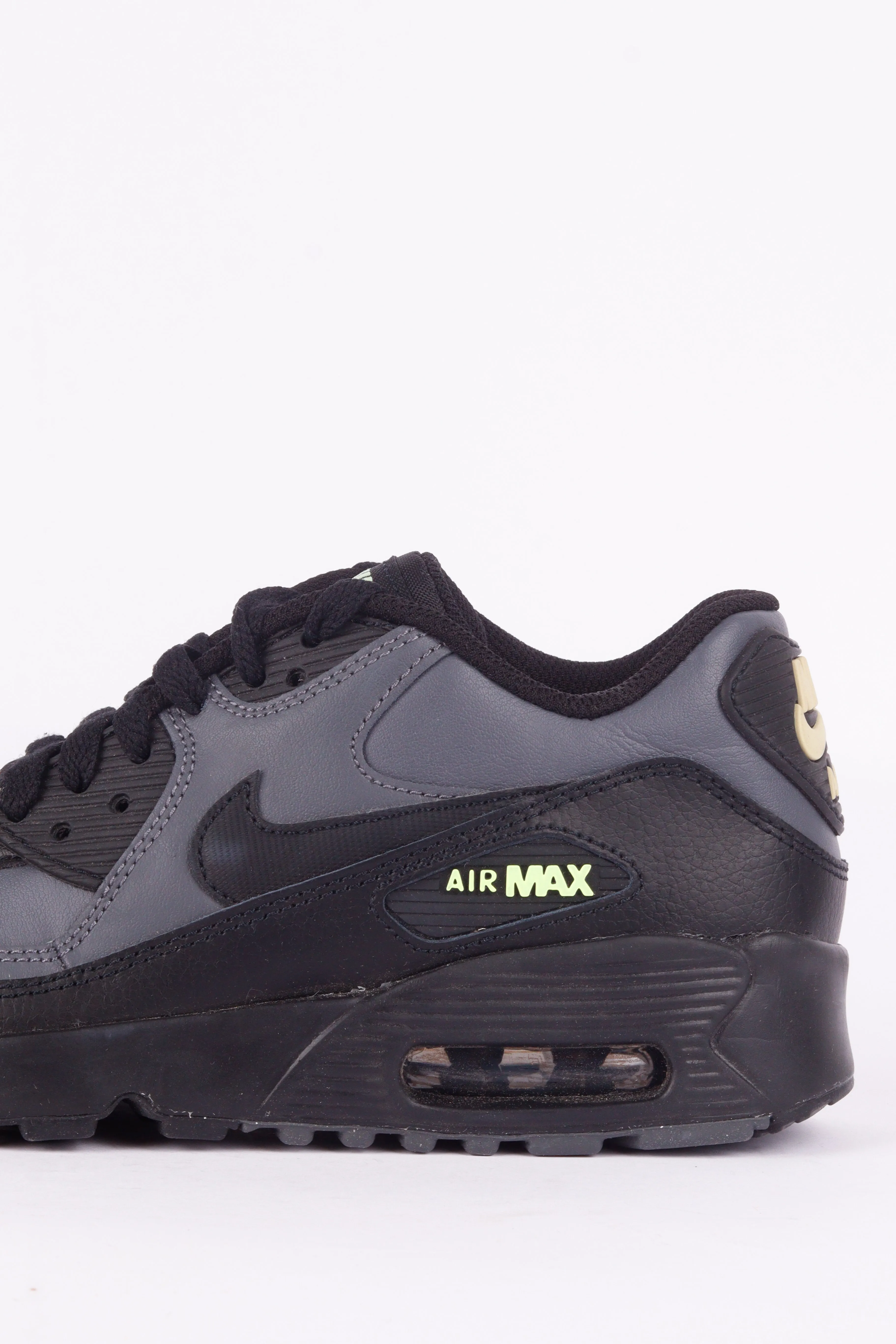 Nike Air Max 90 Leather 'Dark Grey Black' GS (2019)