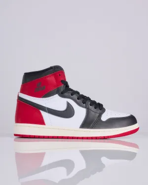 Nike Men's Air Jordan 1 Retro High OG Black Toe Reimagined White Black-Varsity Red-Sail DZ5485 106