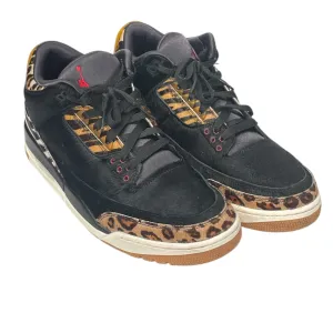 NIKE/Hi-Sneakers/US 11/All Over Print/Fake Fur/BLK/Air Jordan 3 Animal Instinct
