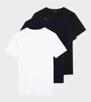 Organic Cotton Crew Neck T-Shirts Black/White/Navy
