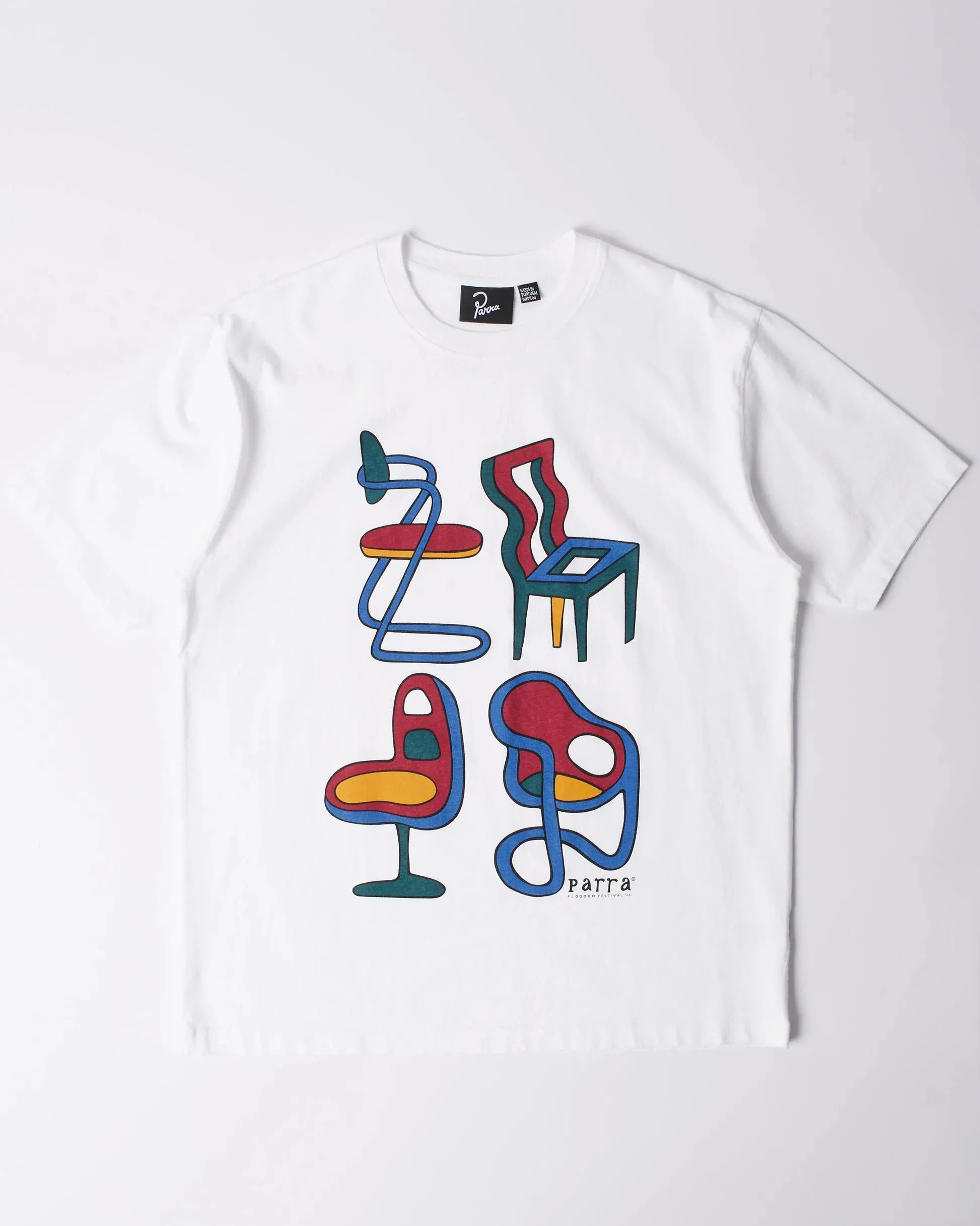 Parra Unreasonable Chairs Tee // White