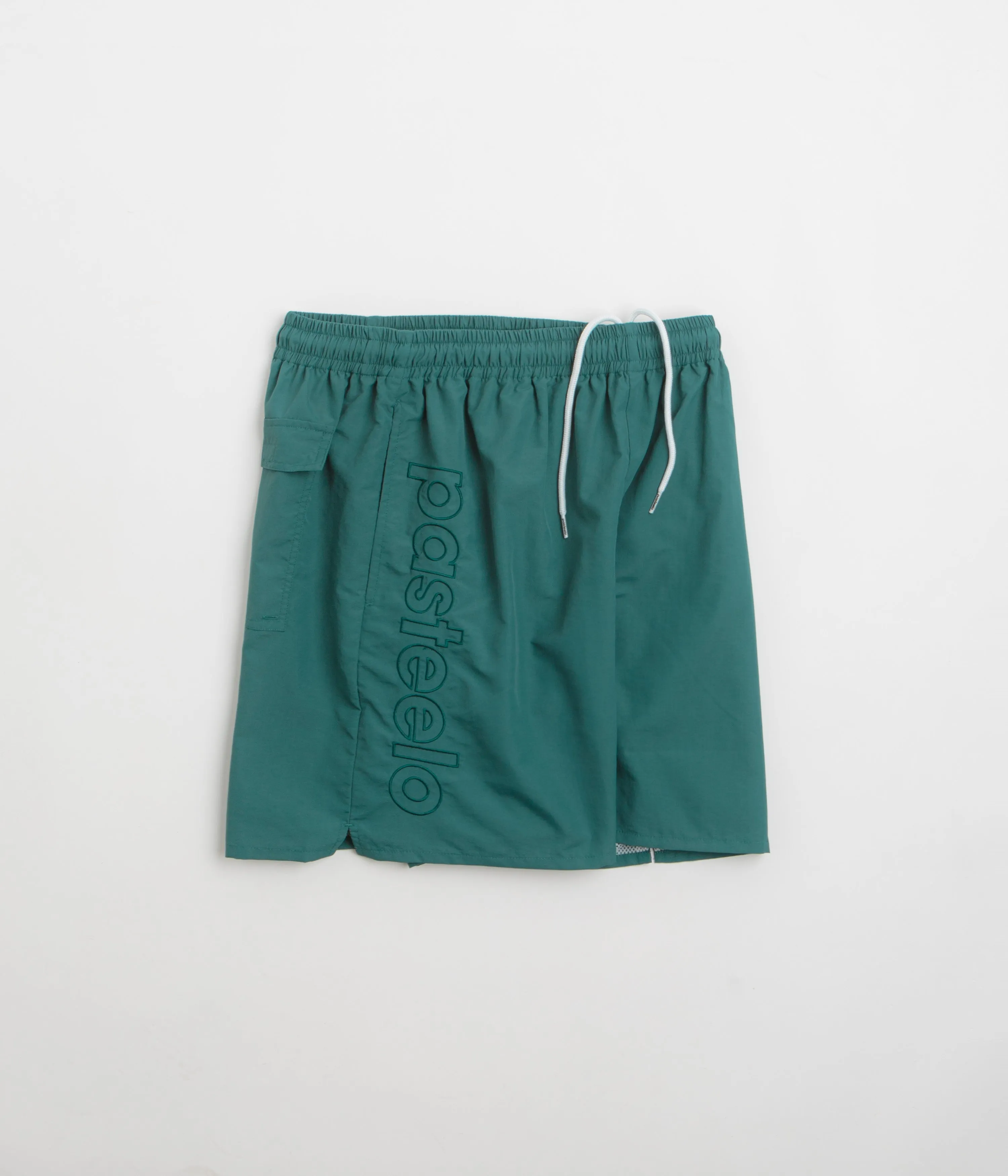 Pasteelo Script Active Shorts - Dark Teal