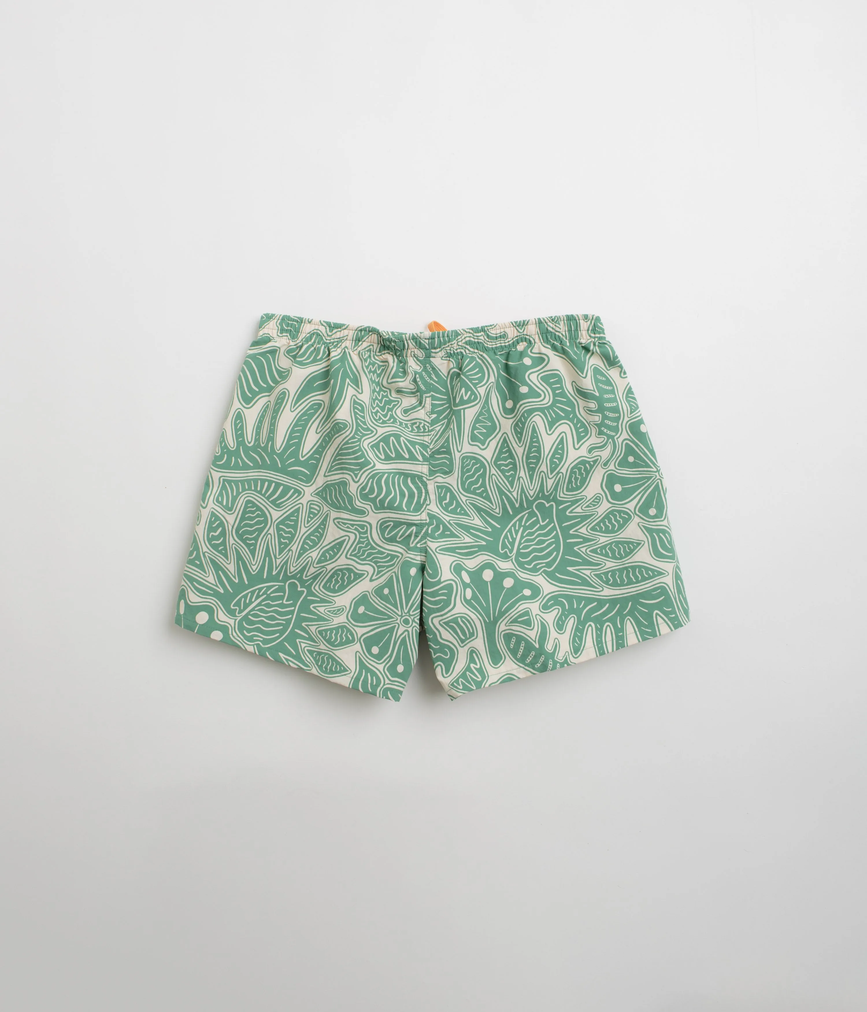 Patagonia Womens Baggies 5 Shorts - Bees and Flowers: Heartleaf Green