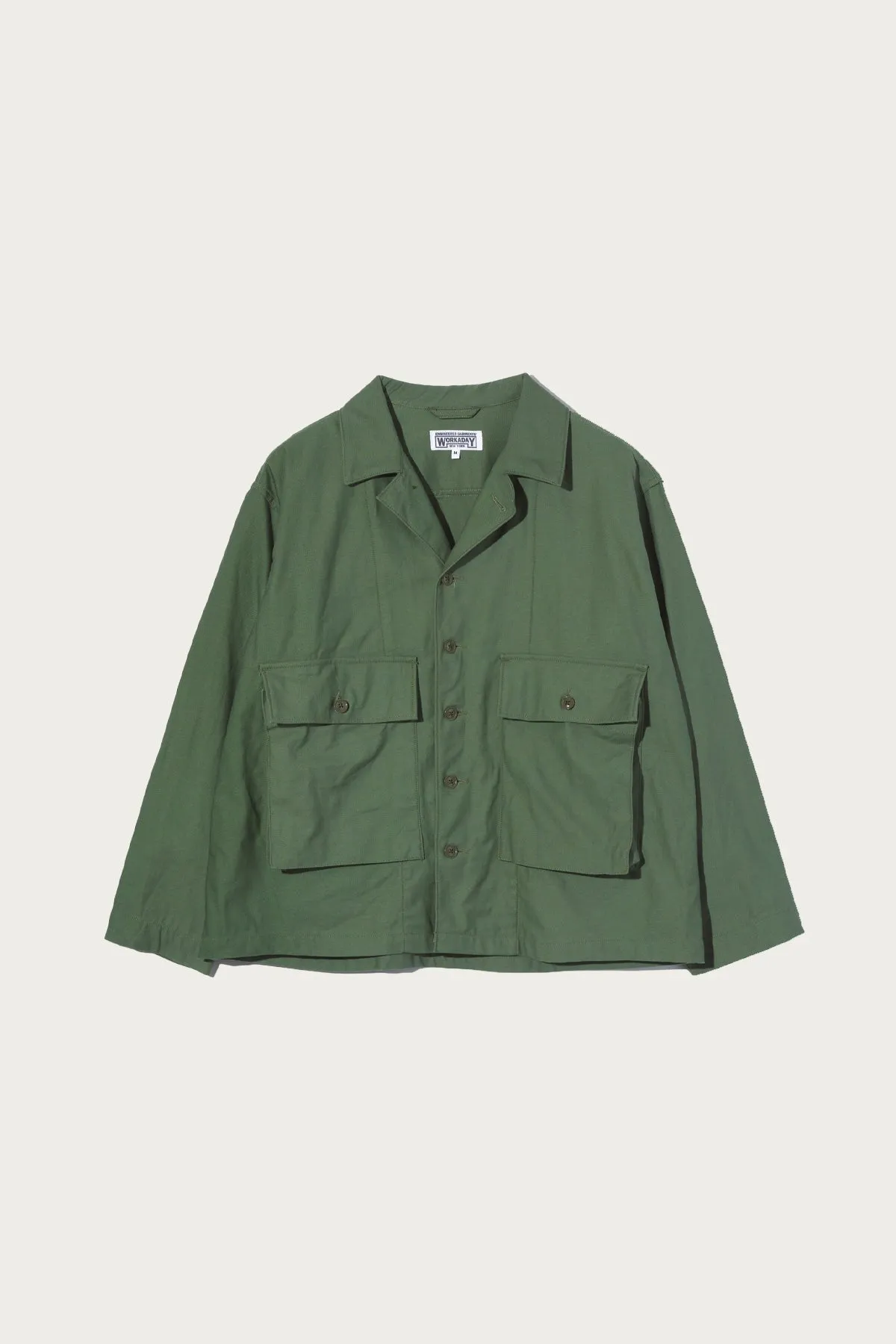 Sea Bees Jacket - Olive Cotton Reversed Sateen