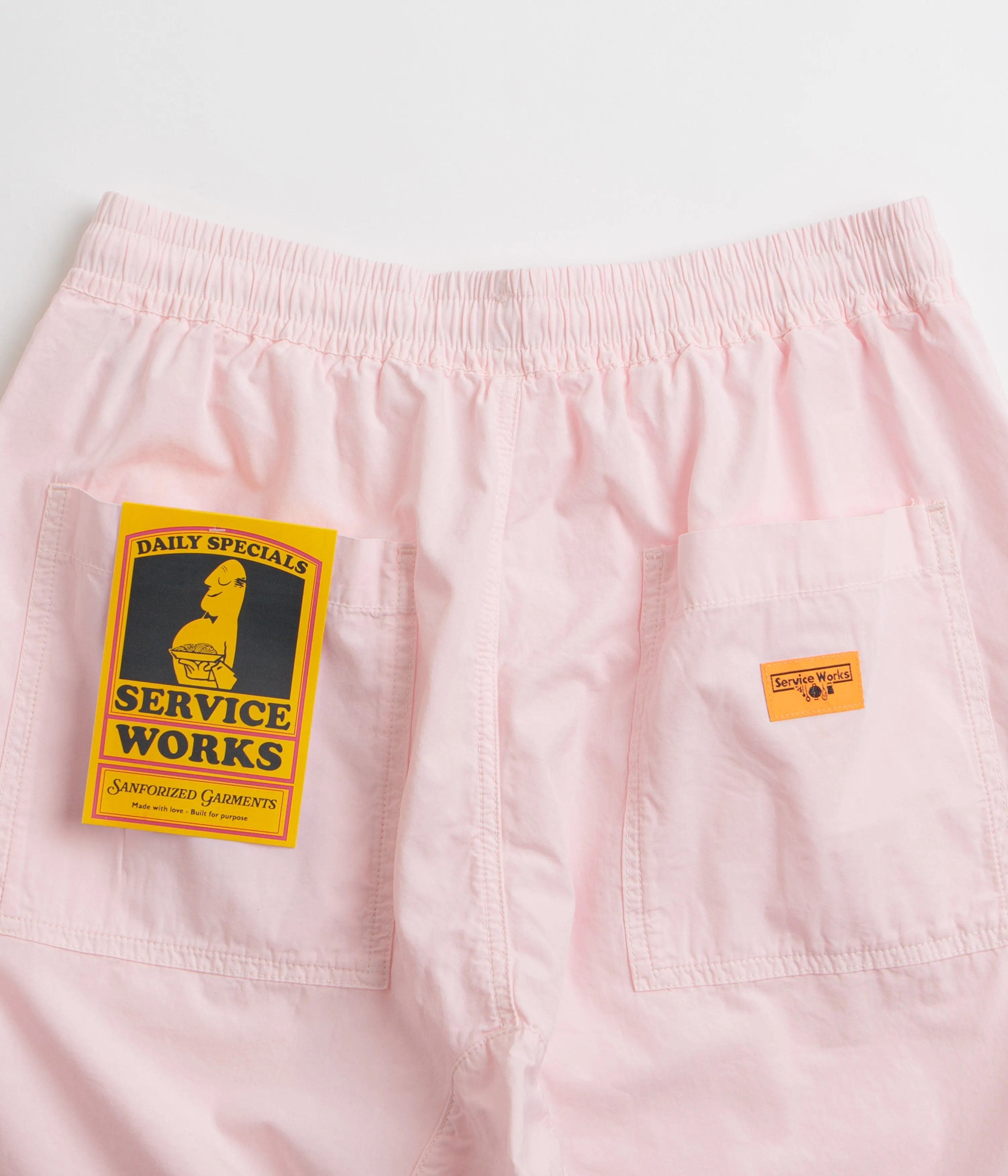 Service Works Poplin Chef Shorts - Dusty Pink