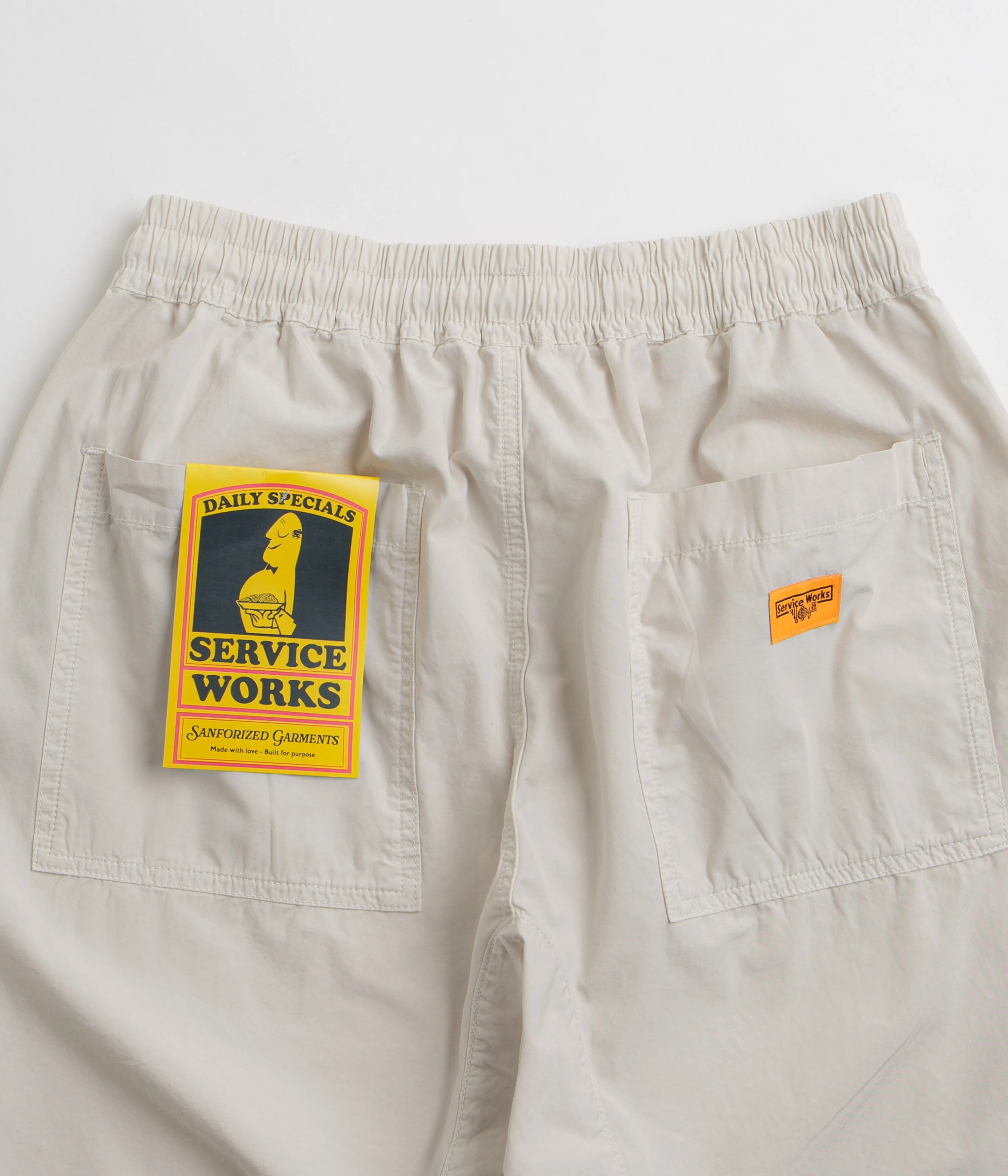 Service Works Poplin Chef Shorts - Salt
