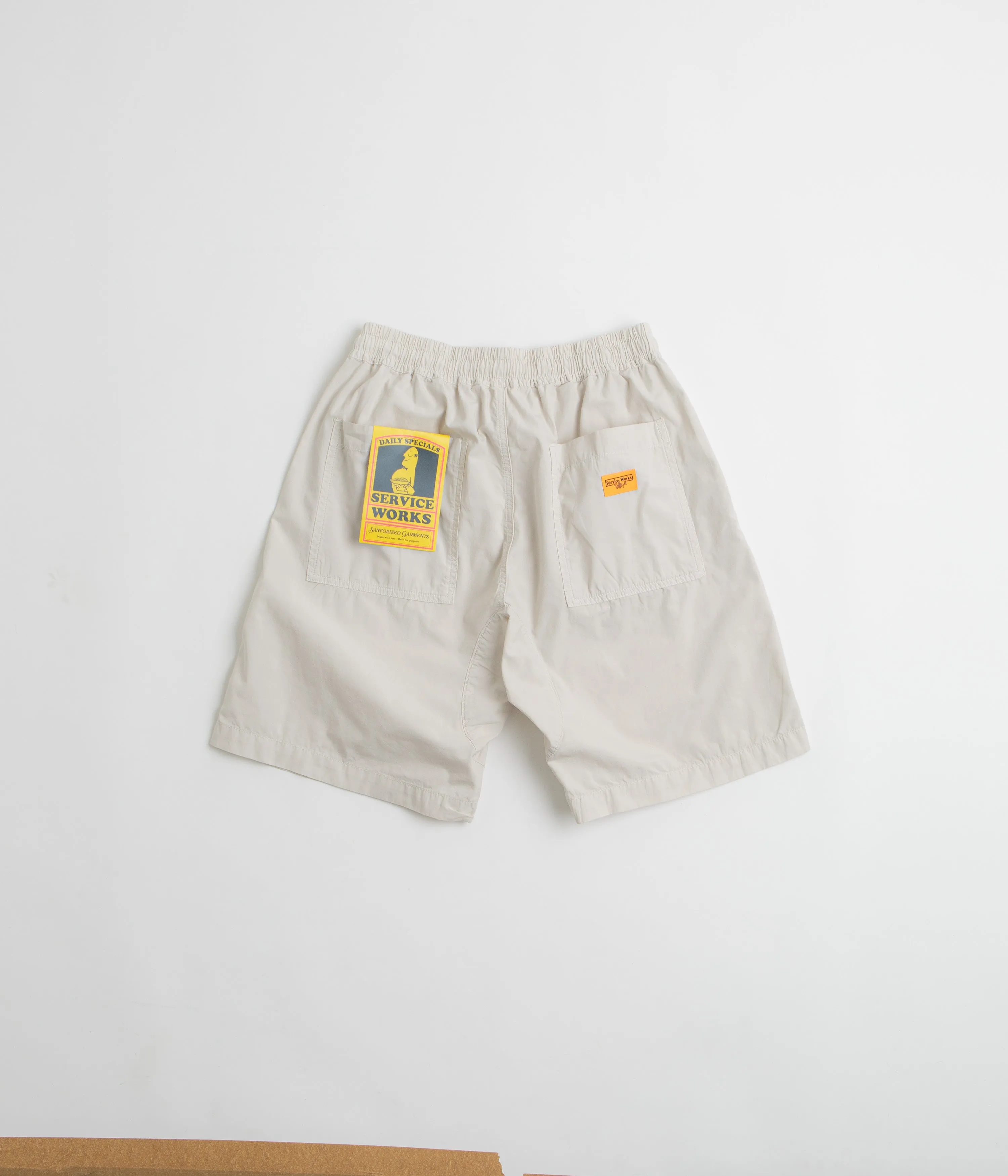 Service Works Poplin Chef Shorts - Salt