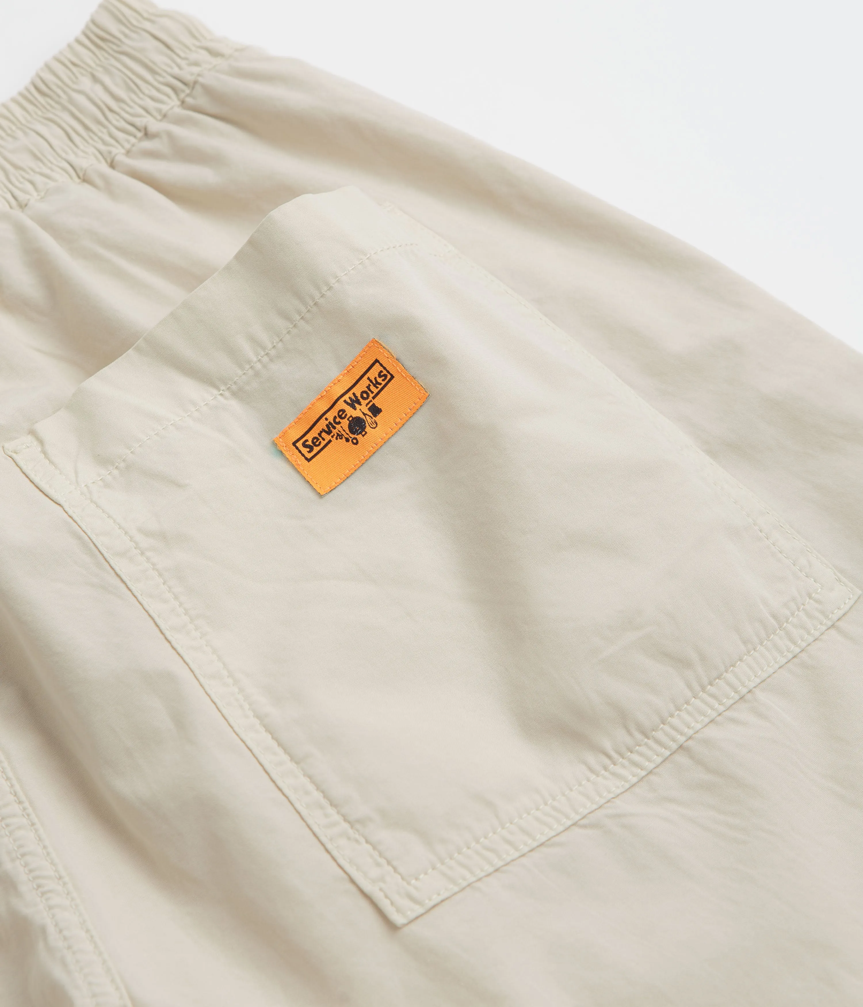 Service Works Poplin Chef Shorts - White Oak