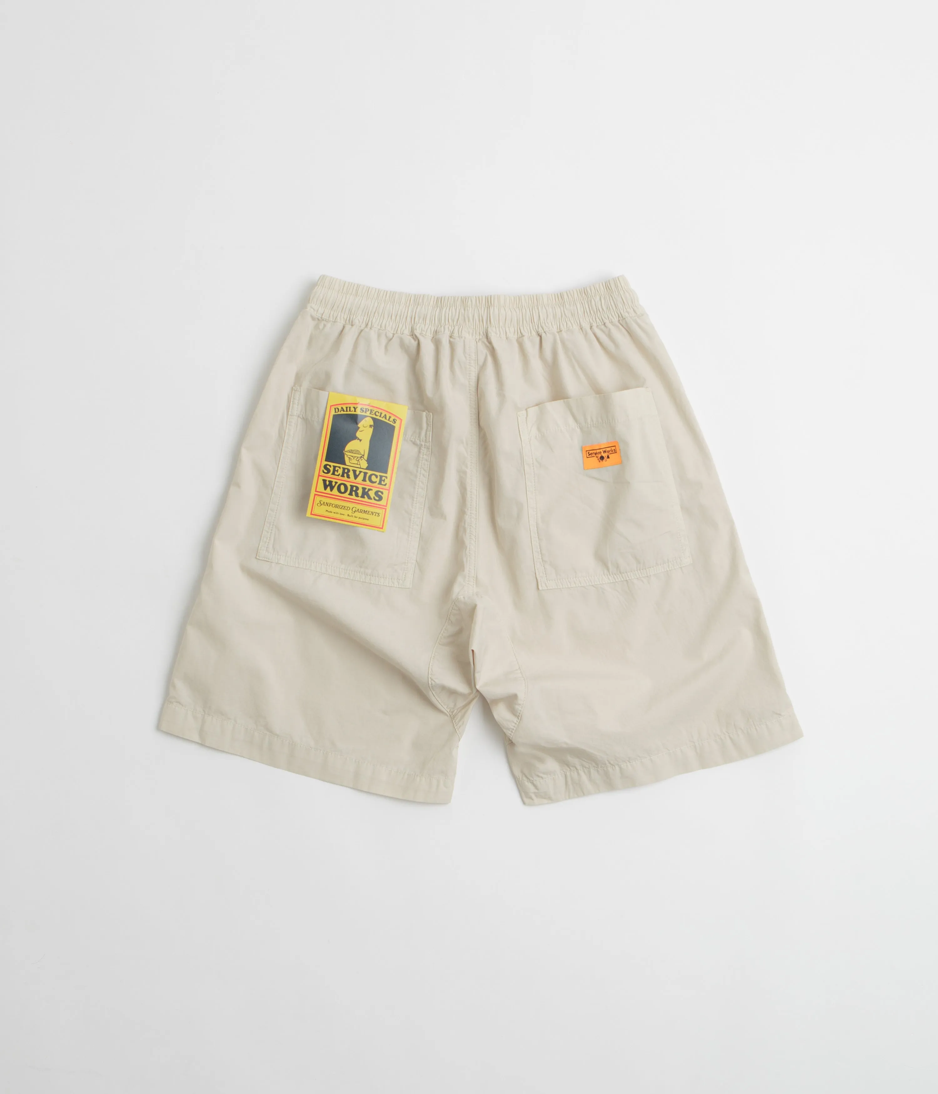 Service Works Poplin Chef Shorts - White Oak