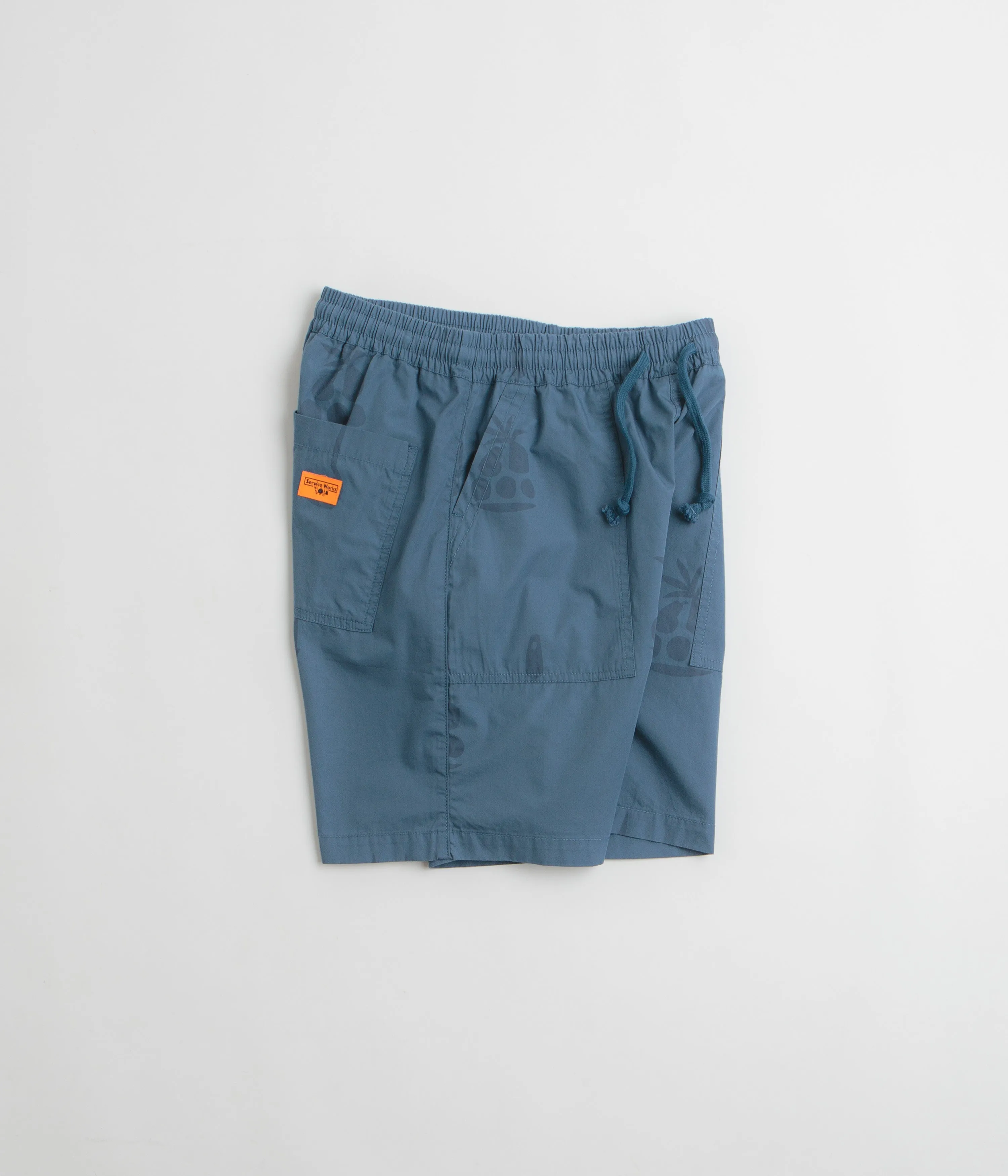 Service Works Poplin Printed Chef Shorts - Slate