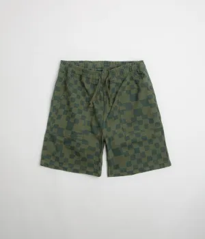 Service Works Printed Chef Shorts - Olive Checker