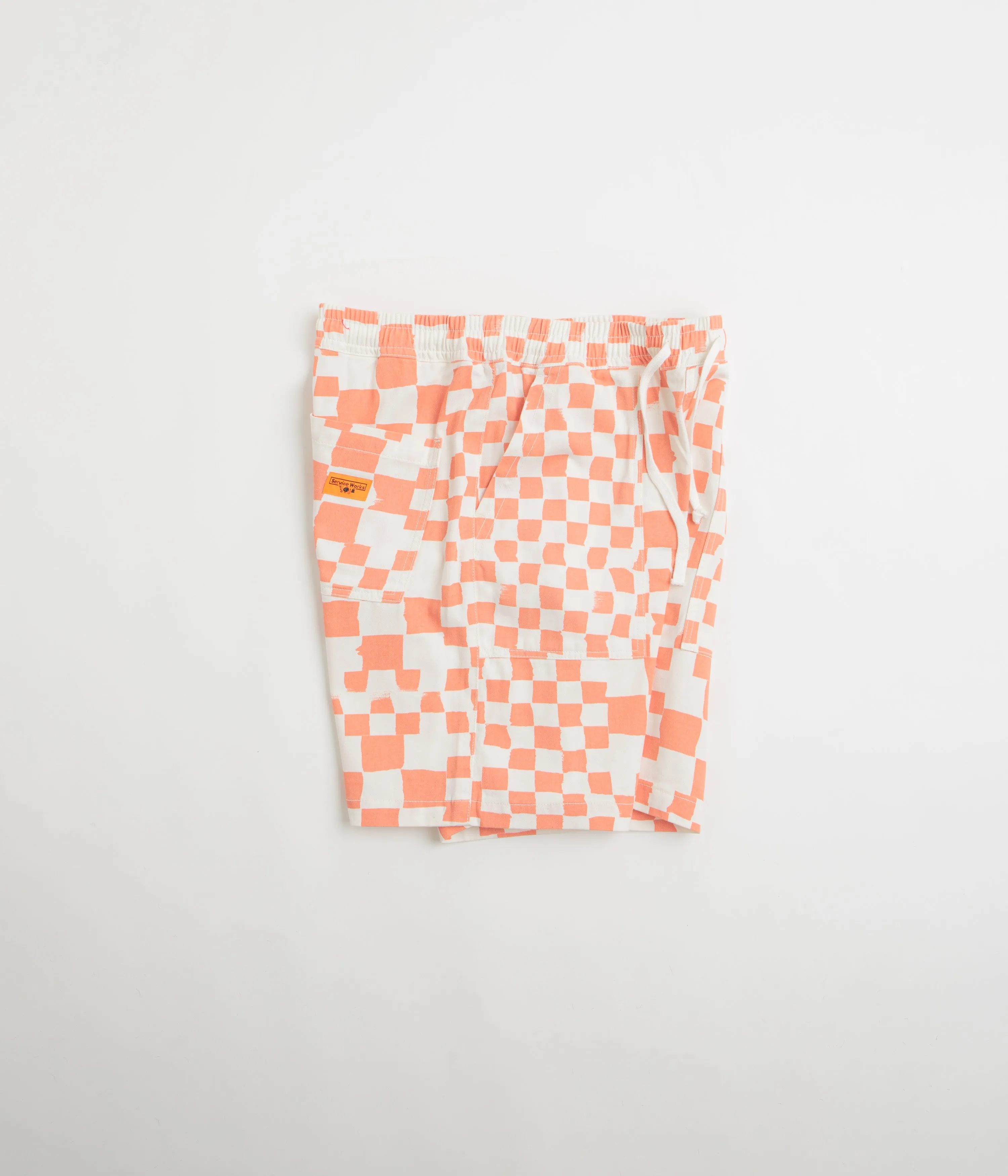 Service Works Printed Chef Shorts - Salmon Checker