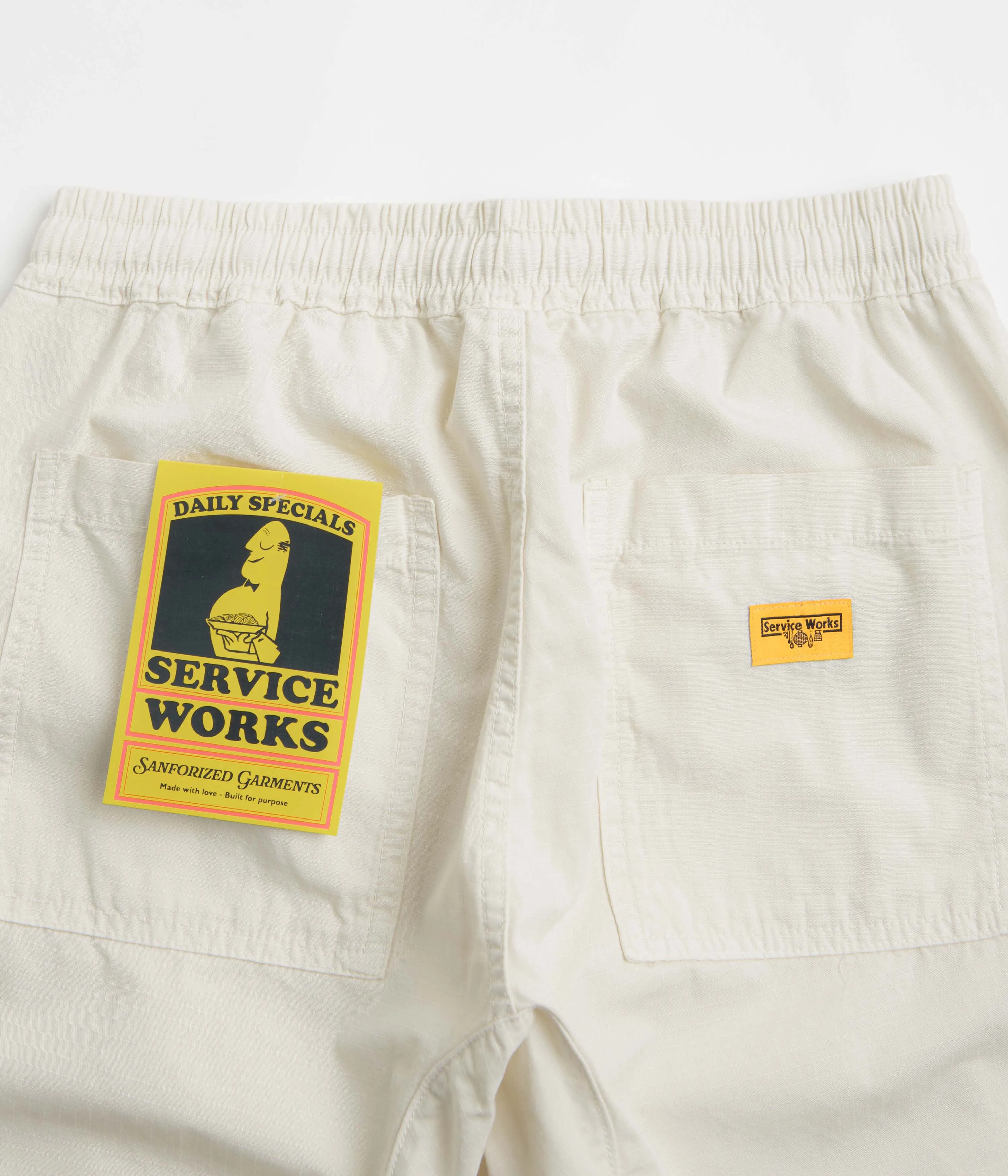 Service Works Ripstop Chef Shorts - Bone